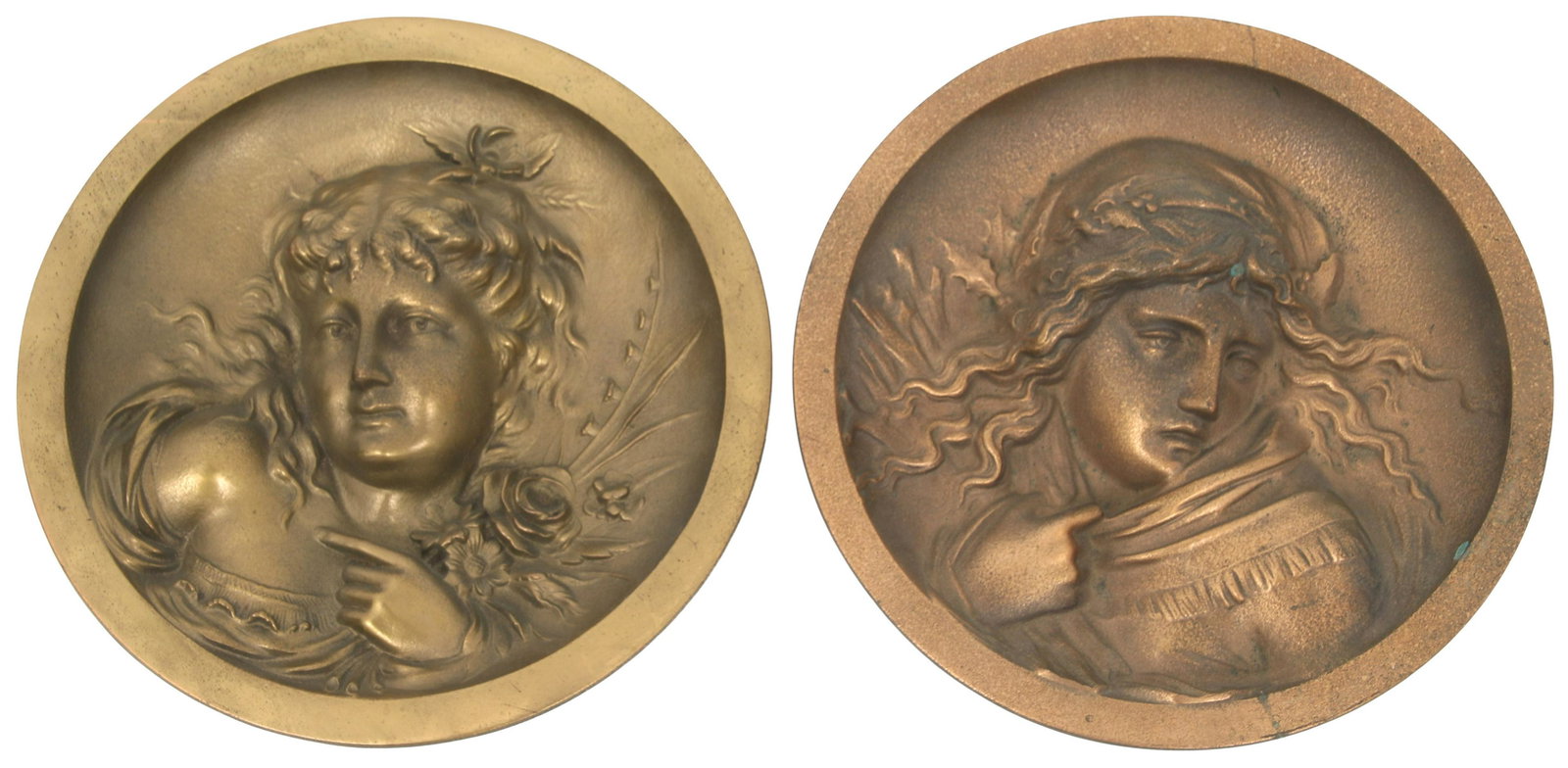 Two Bradley & Hubbard Portrait Plaques (1 of 7)