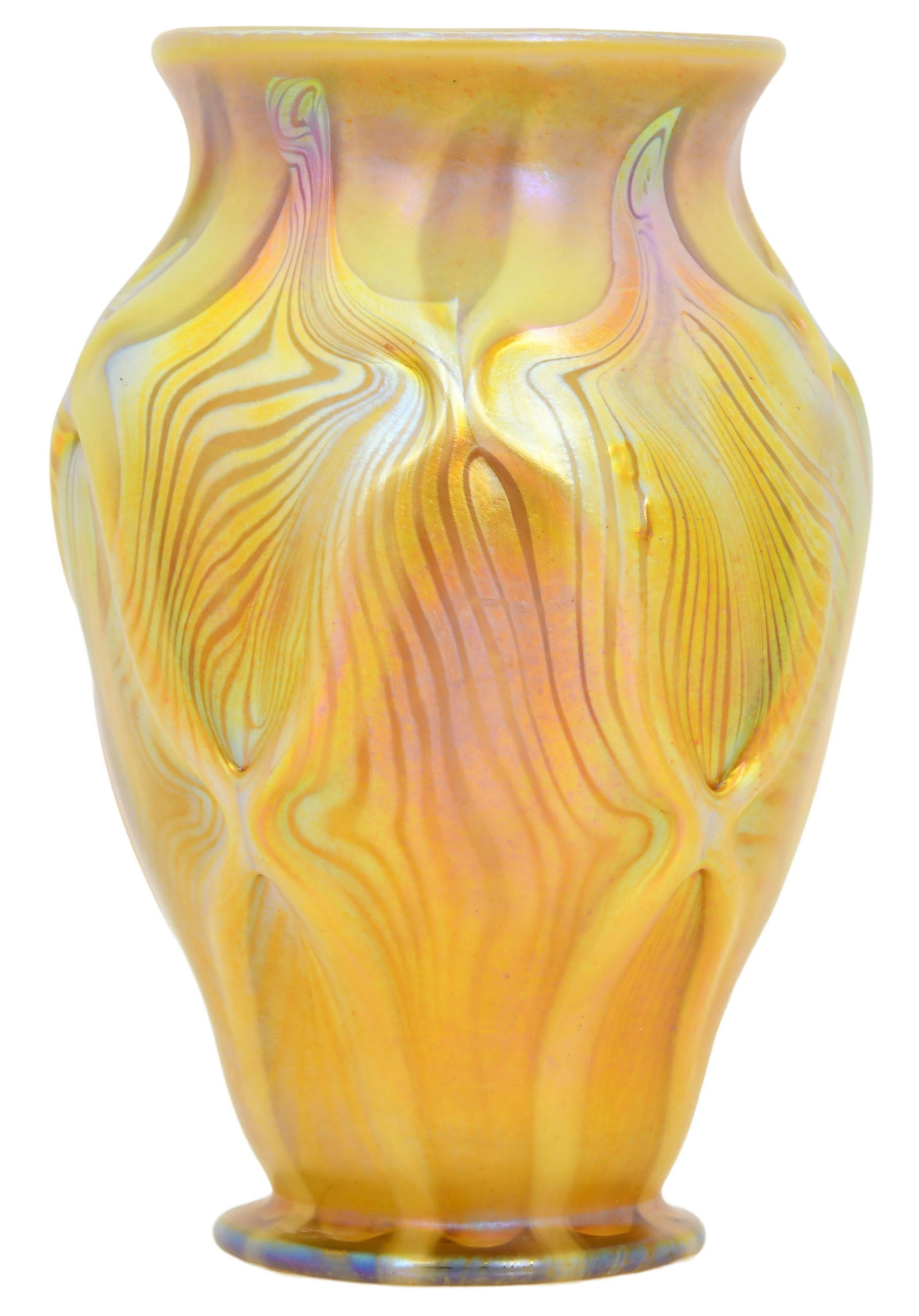 Tiffany Studios Favrile Glass Decorated Vase (1 of 5)