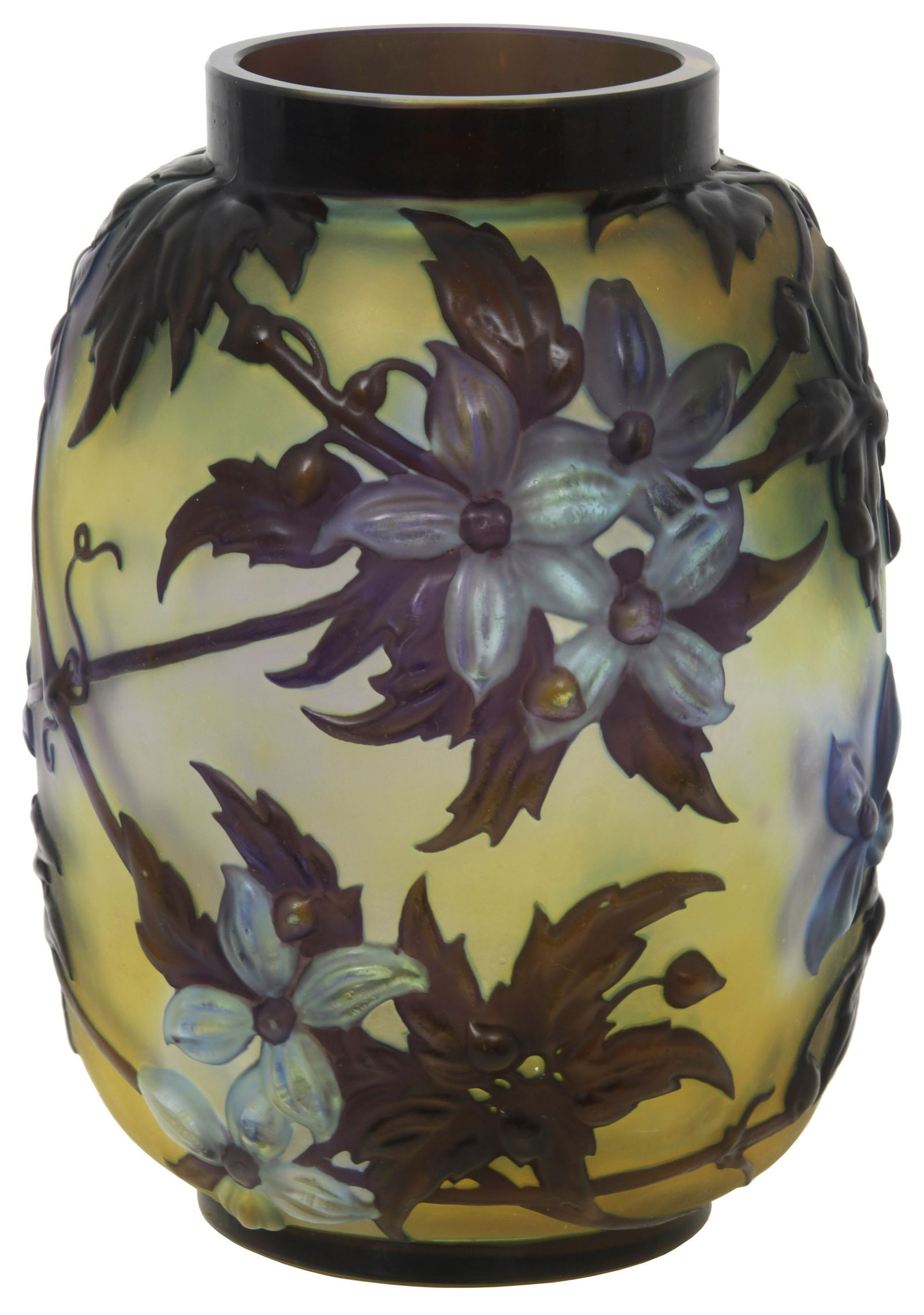 Émile Gallé "Clematis" Vase (1 of 7)