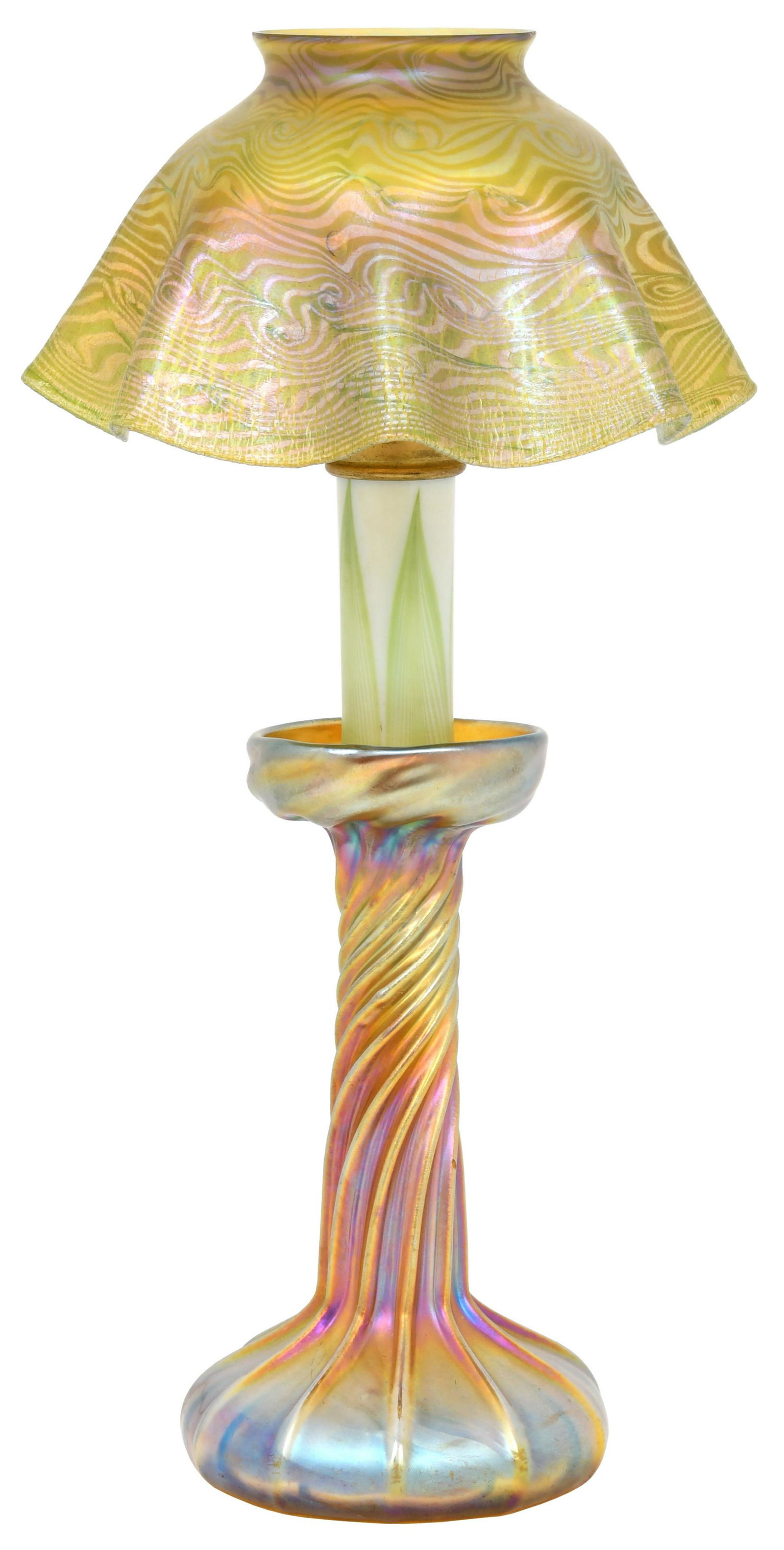 Tiffany Studios Favrile Glass Candle Lamp (1 of 14)