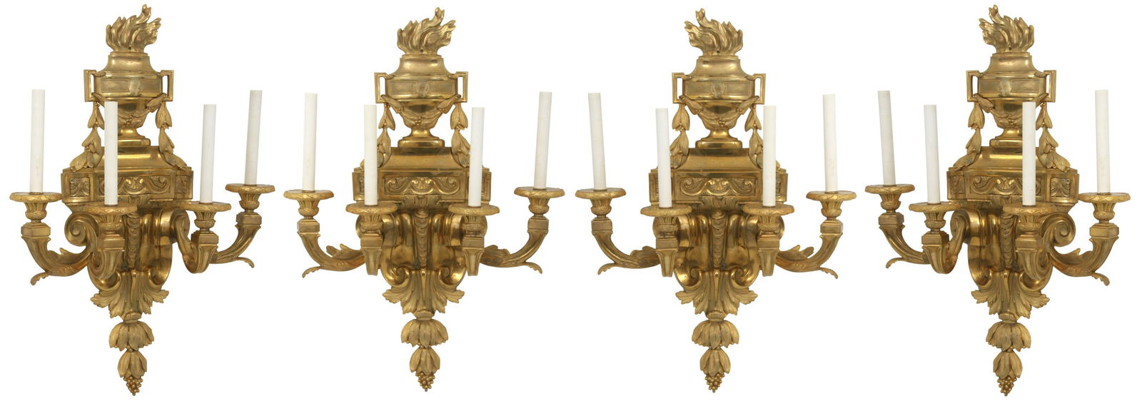 Set of Four E.F. Caldwell Gilt Bronze Sconces (1 of 10)