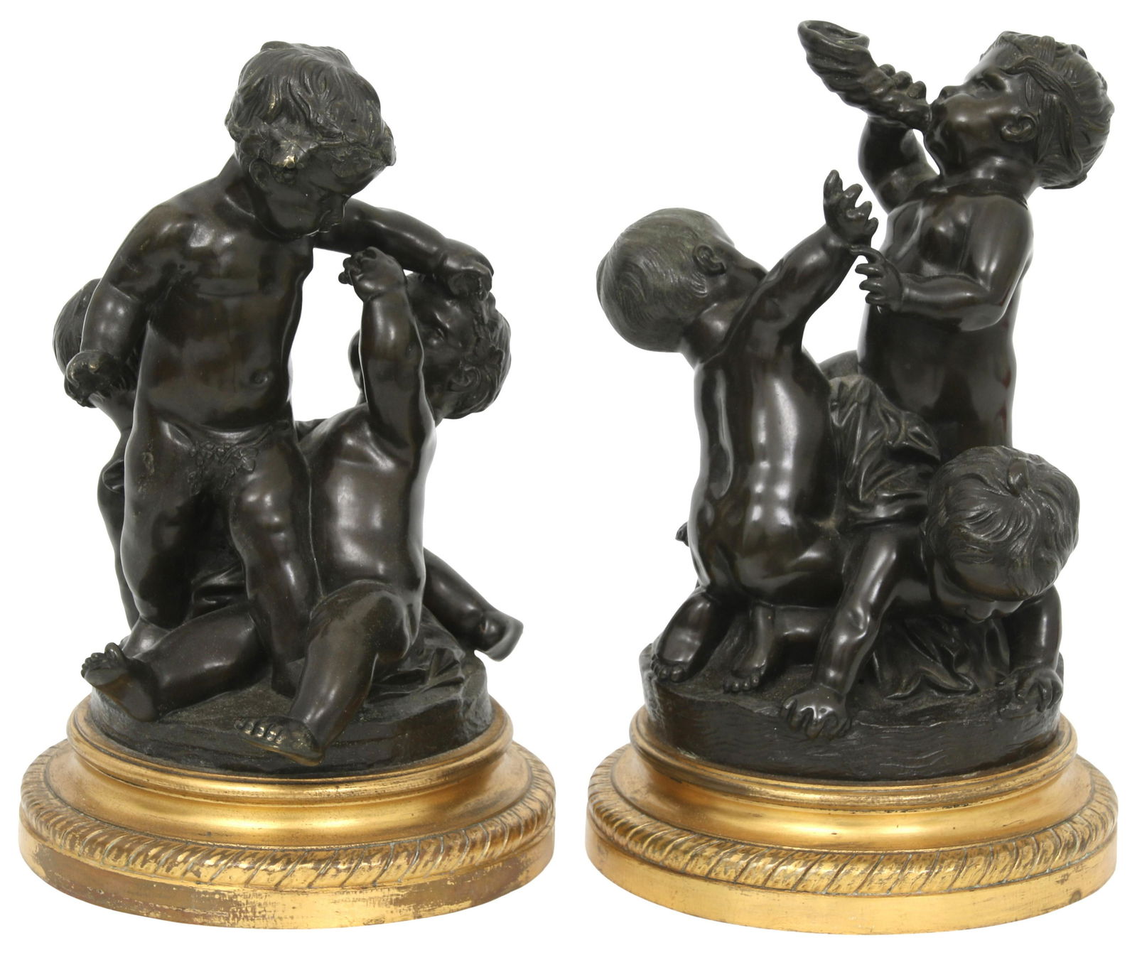 Pair of French Bronze Putti Sculptures (1 of 8)