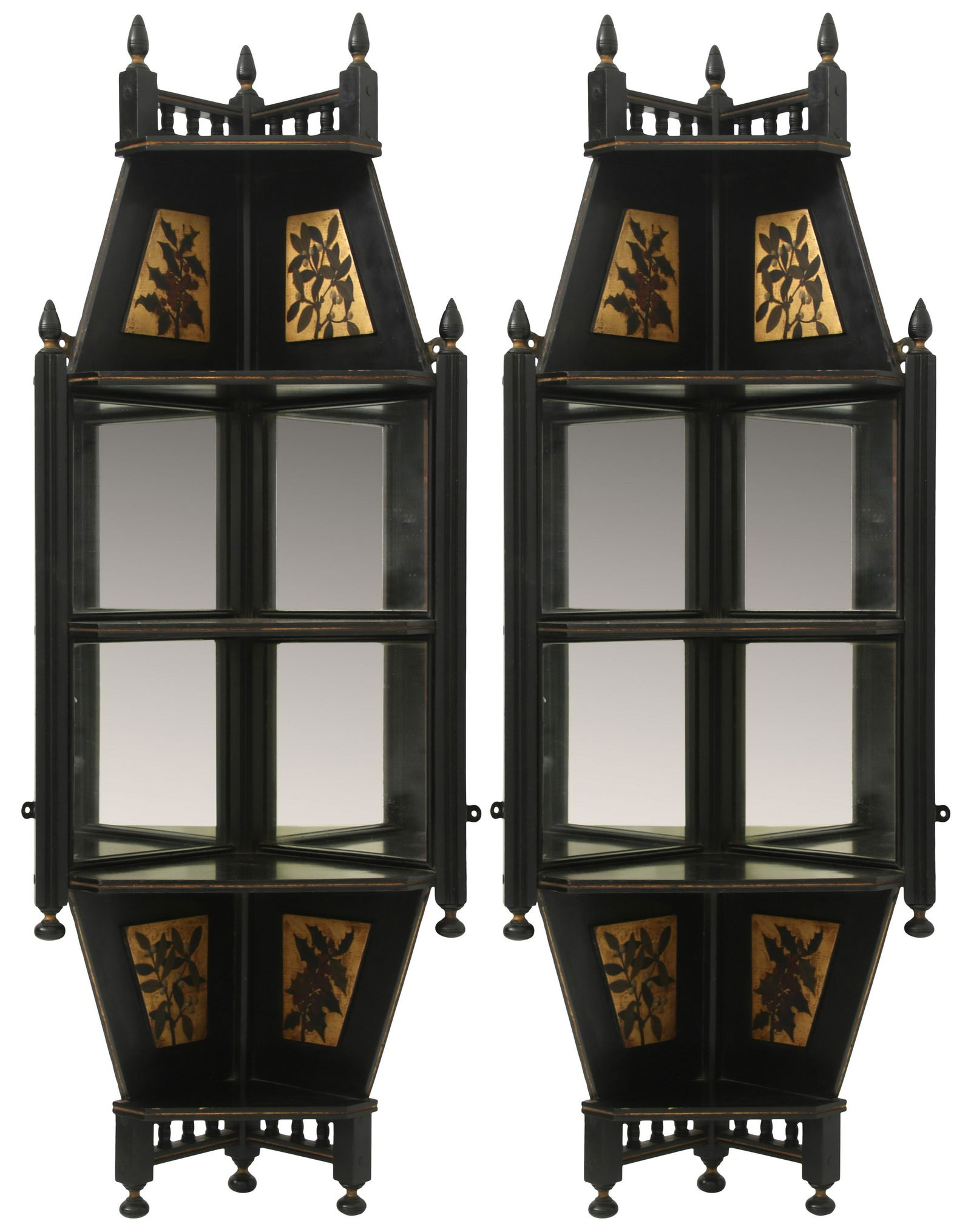 Pair of Aesthetic Movement Corner Wall Shelves (1 of 6)