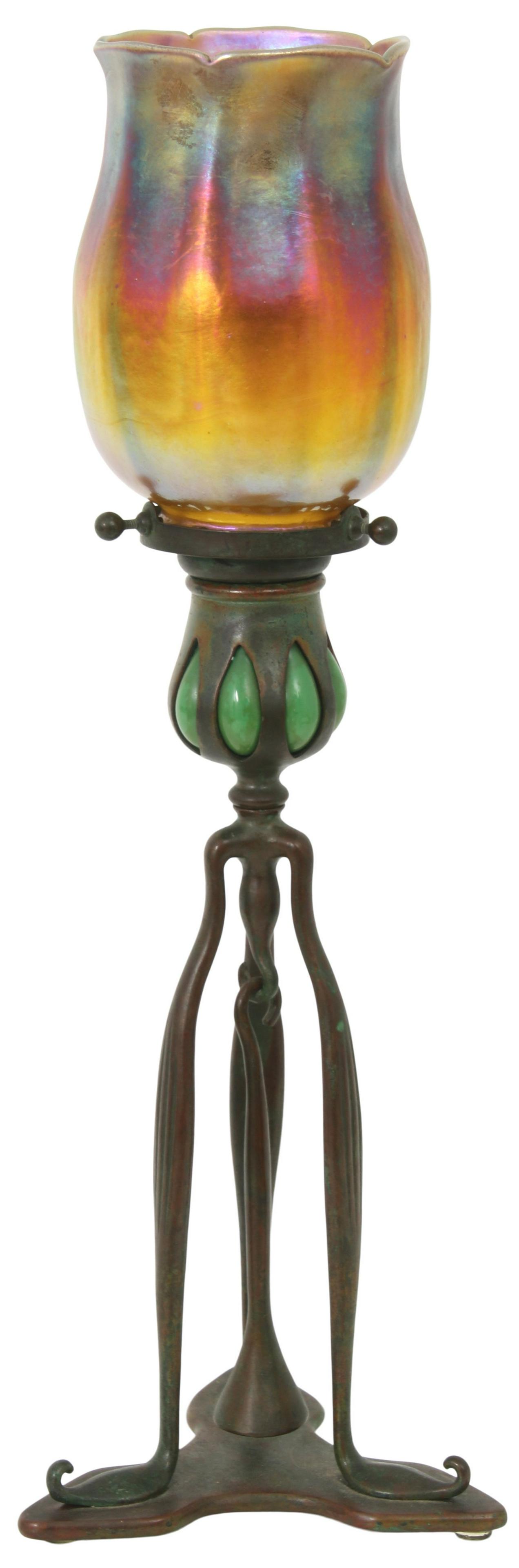 Tiffany Studios Blown Out Candlestick with Shade (1 of 9)