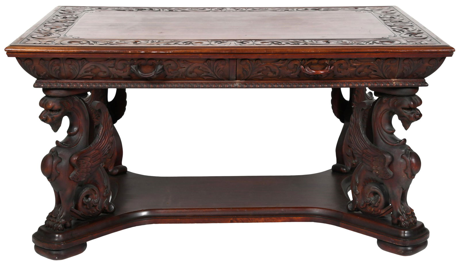 R.J. Horner & Co. Mahogany Partner's Desk (1 of 6)