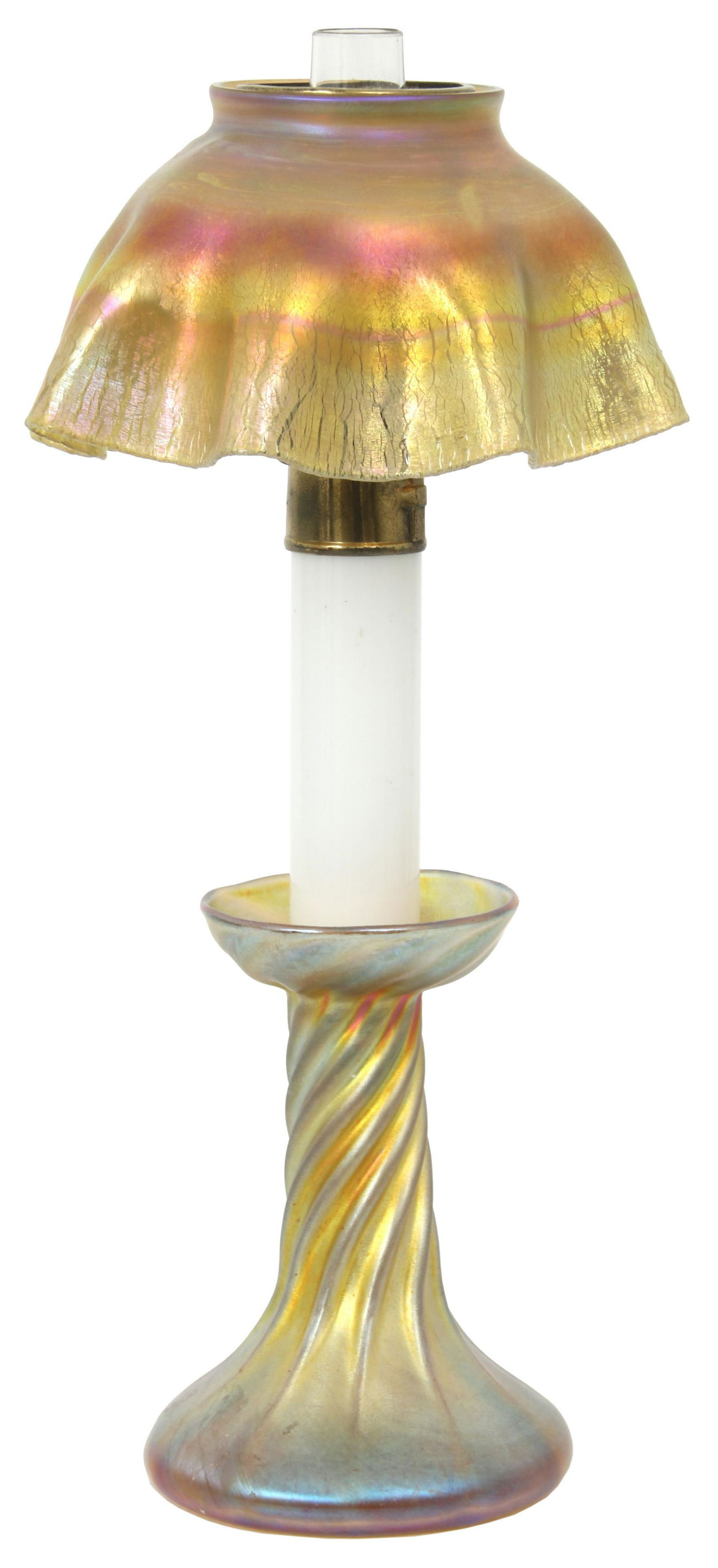 Tiffany Studios Favrile Glass Candle Lamp (1 of 7)