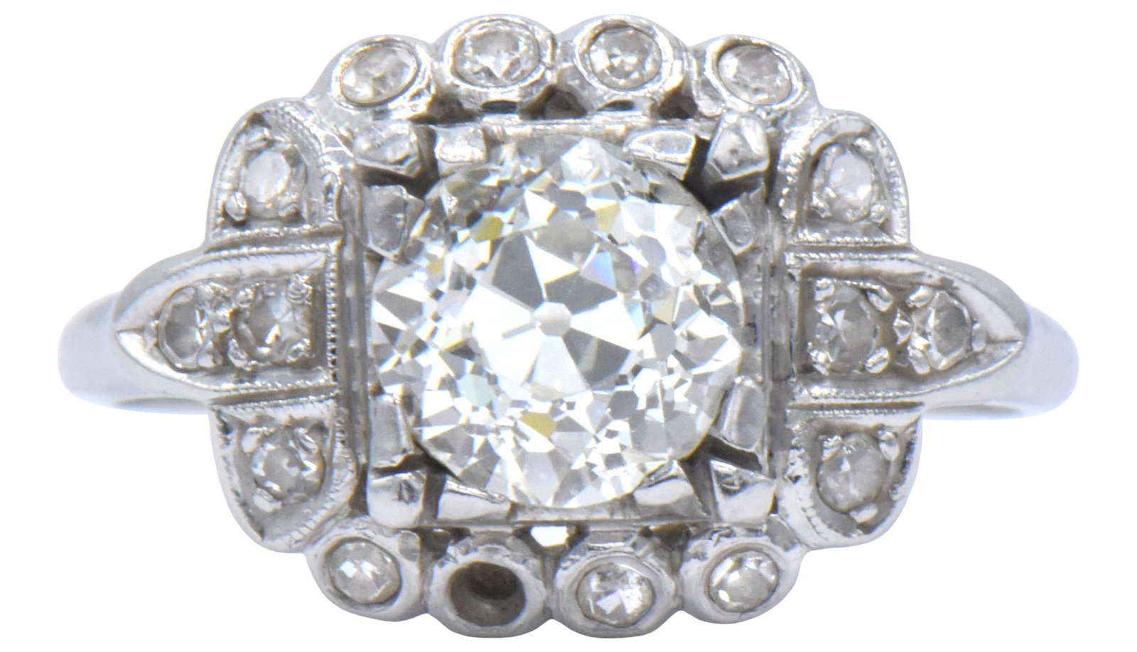 Platinum & 1.68 Carat Diamond Ring (1 of 5)