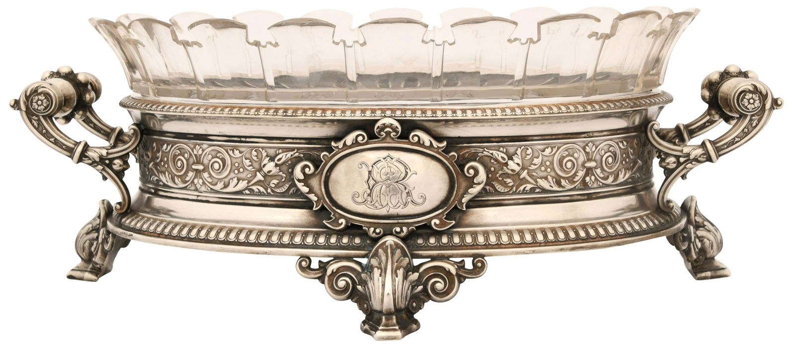 German 930 Silver & Cut Glass Centerpiece (1 of 8)