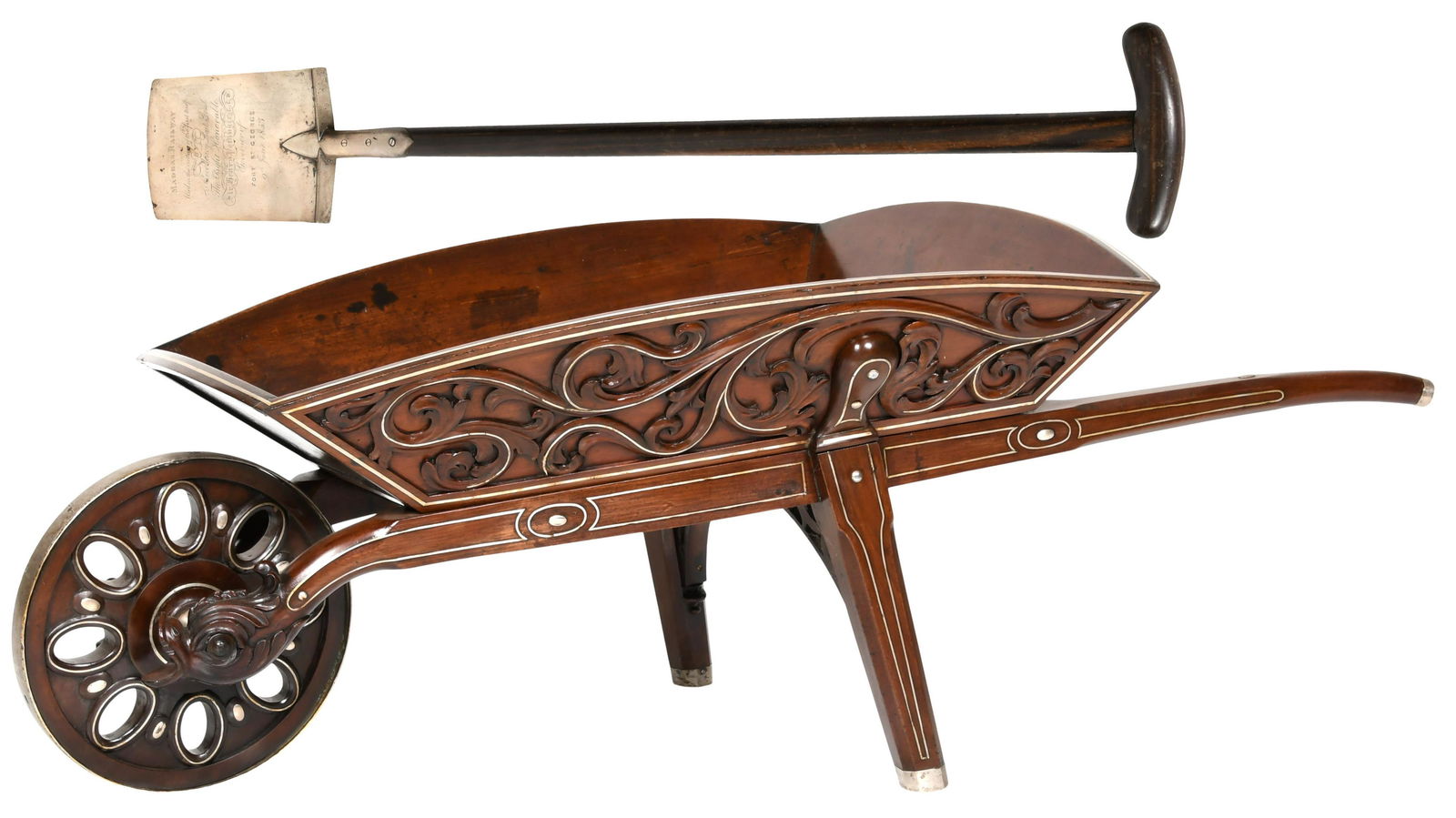 Anglo-Indian Ceremonial Wheelbarrow & Spade (1 of 14)