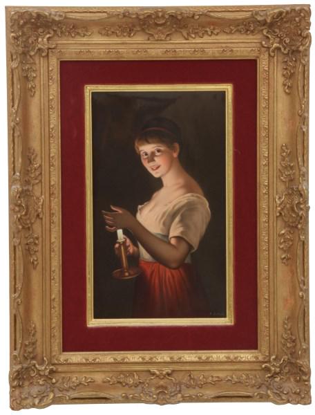 KPM Porcelain Plaque, "Good Night" (1 of 9)