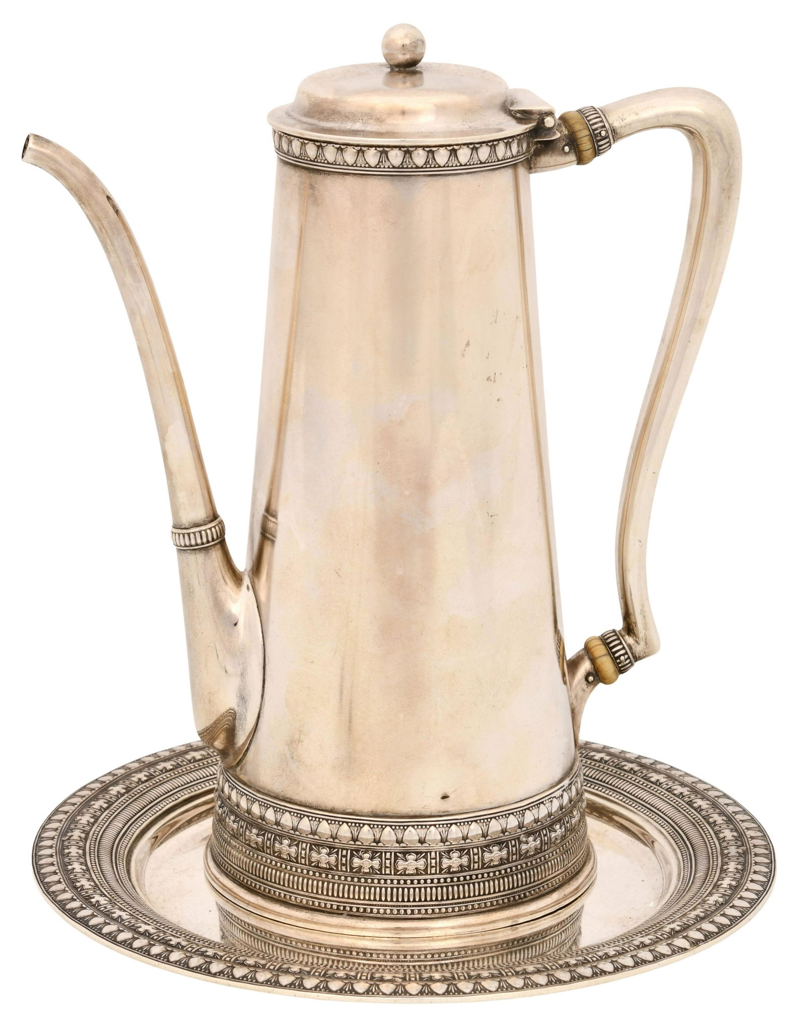 Tiffany & Co. Sterling Silver Chocolate Pot & Tray (1 of 8)