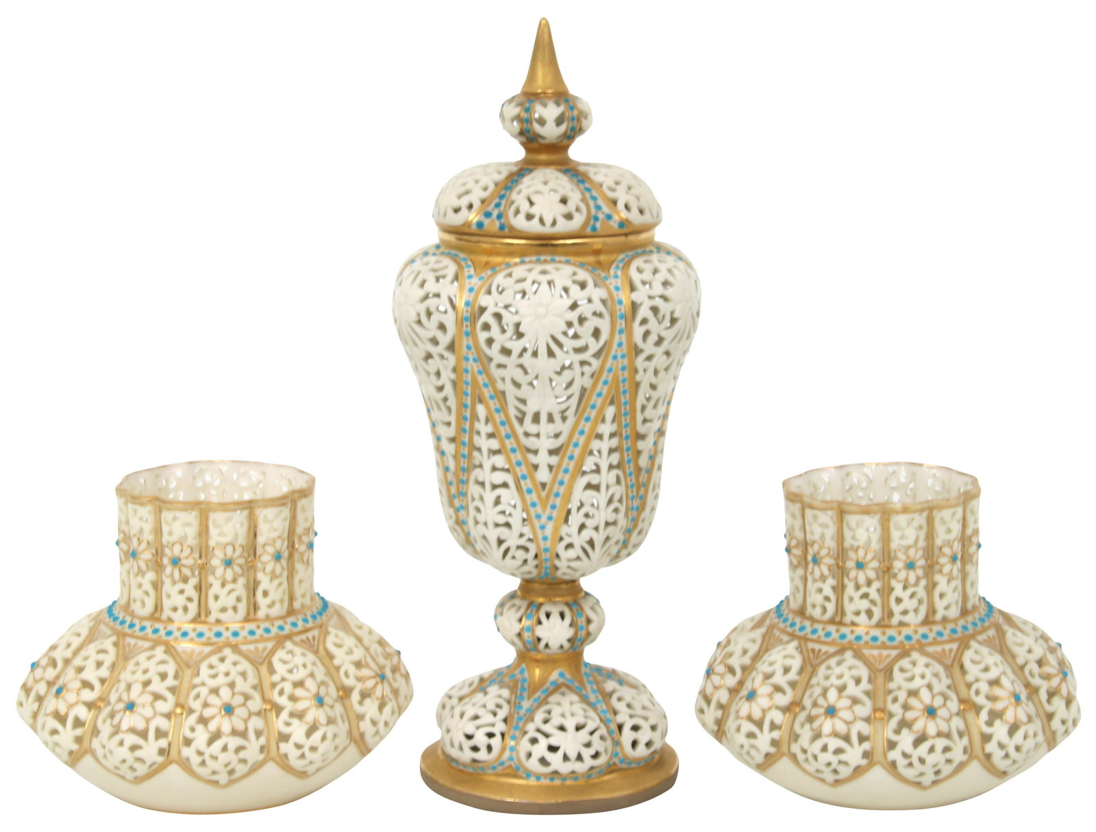 Royal Worcester Covered Urn & Vases (1 of 14)