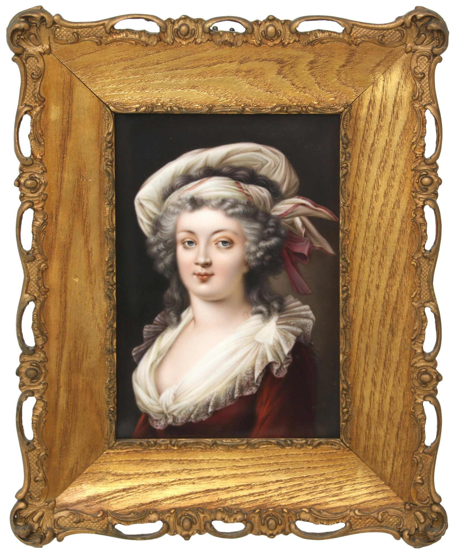 KPM Porcelain Plaque of Maria Theresa: KPM (Royal Porcelain Factory) (Berlin, German, founded 1763) Plaque of Maria Theresa hand-painted porcelain impressed "K.P.M." with scepter mark above "H" 8 1/2 x 5 3/4 inches (plaque) 13 1/2 x 10 1/2