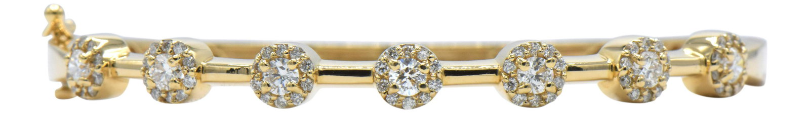 14 Karat Yellow Gold & Diamond Bangle (1 of 4)