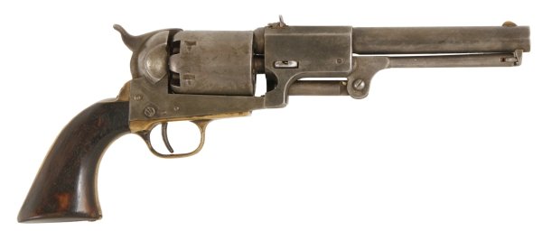Colt Third Model Dragoon: Colt Third Model Dragoon. 7 3/8" round barrel is 44 caliber and has a good bore. It appears that about 1/8" of the barrel has been cut. The top of the barrel is marked "Address Saml Colt New-York" The