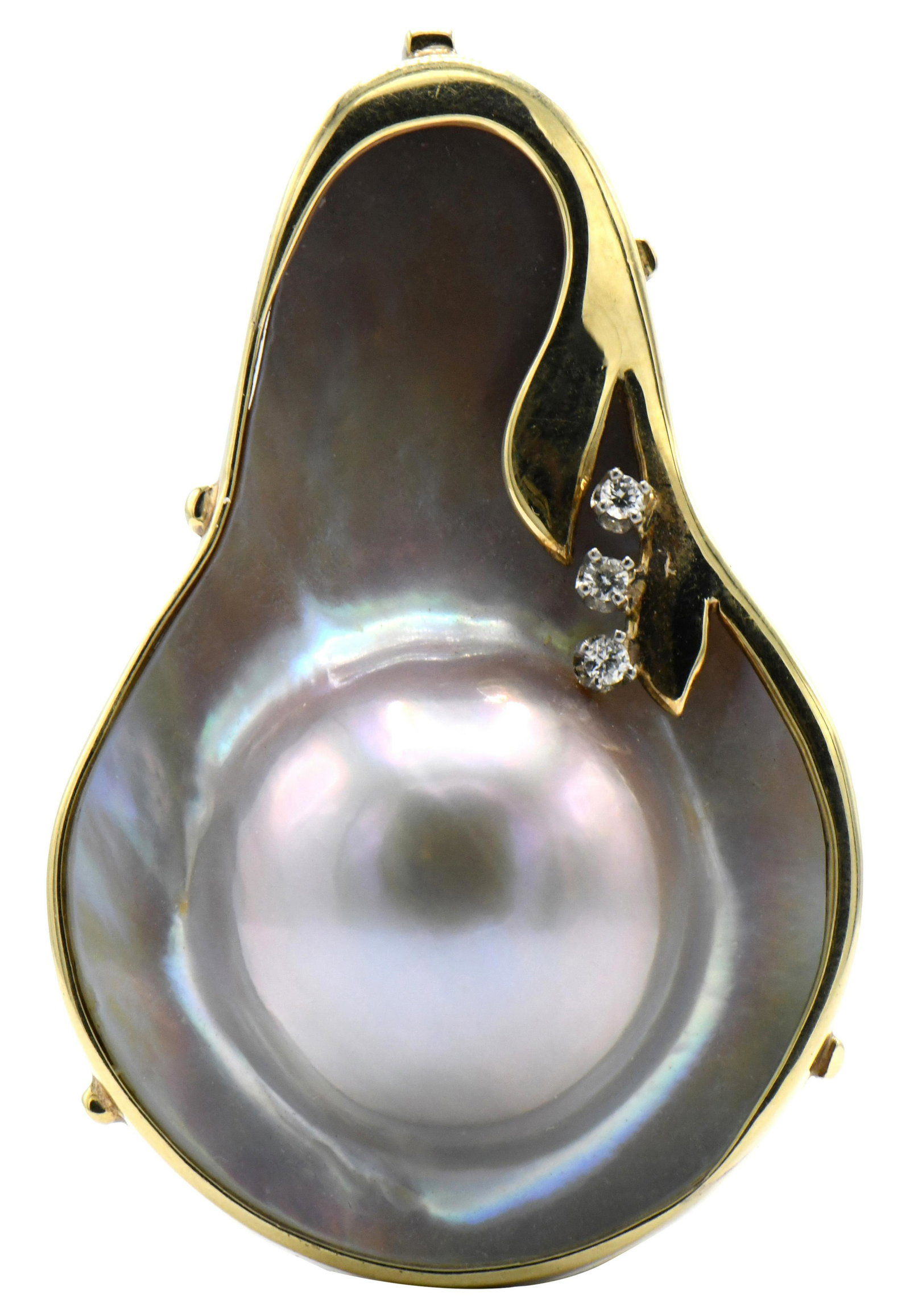 14 Karat Yellow Gold Blister Pearl Pendant (1 of 2)