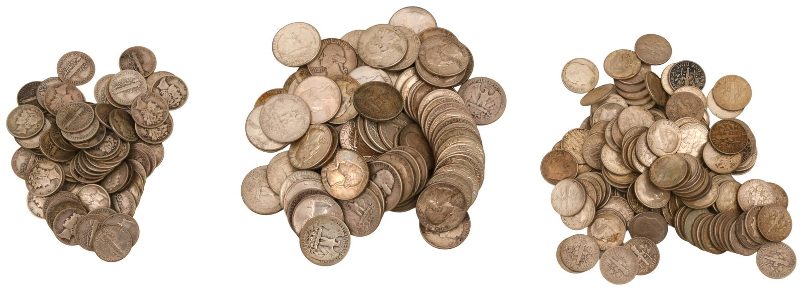 Lot of Silver Dimes & Quarters (1 of 2)