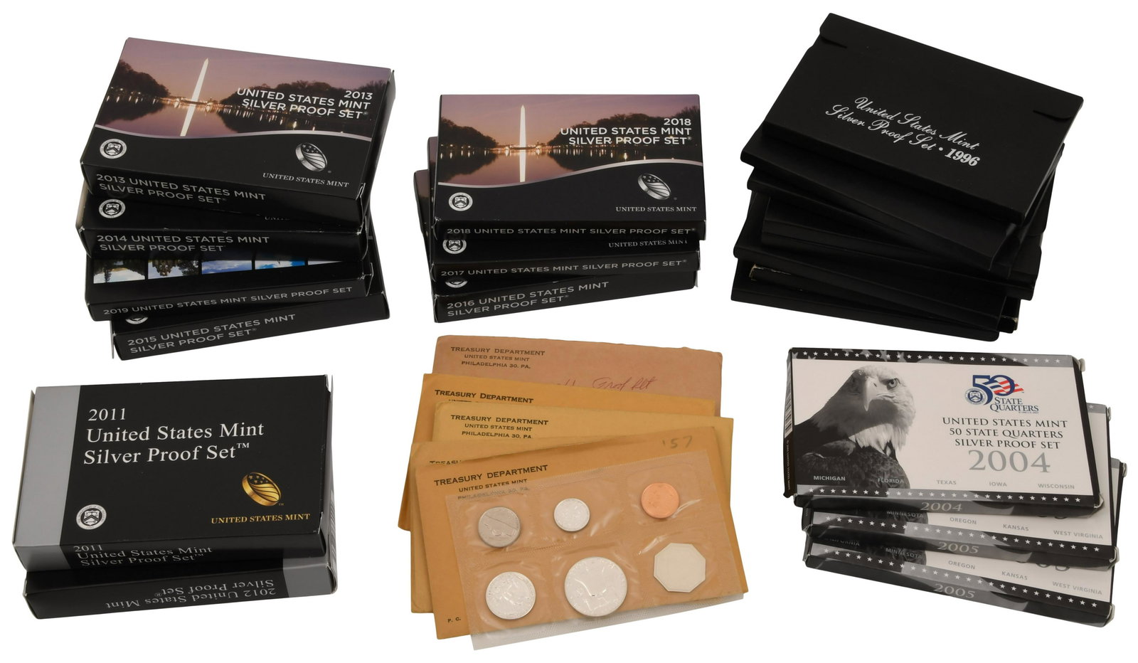 Lot of United States Mint Silver Proof Sets (1 of 6)