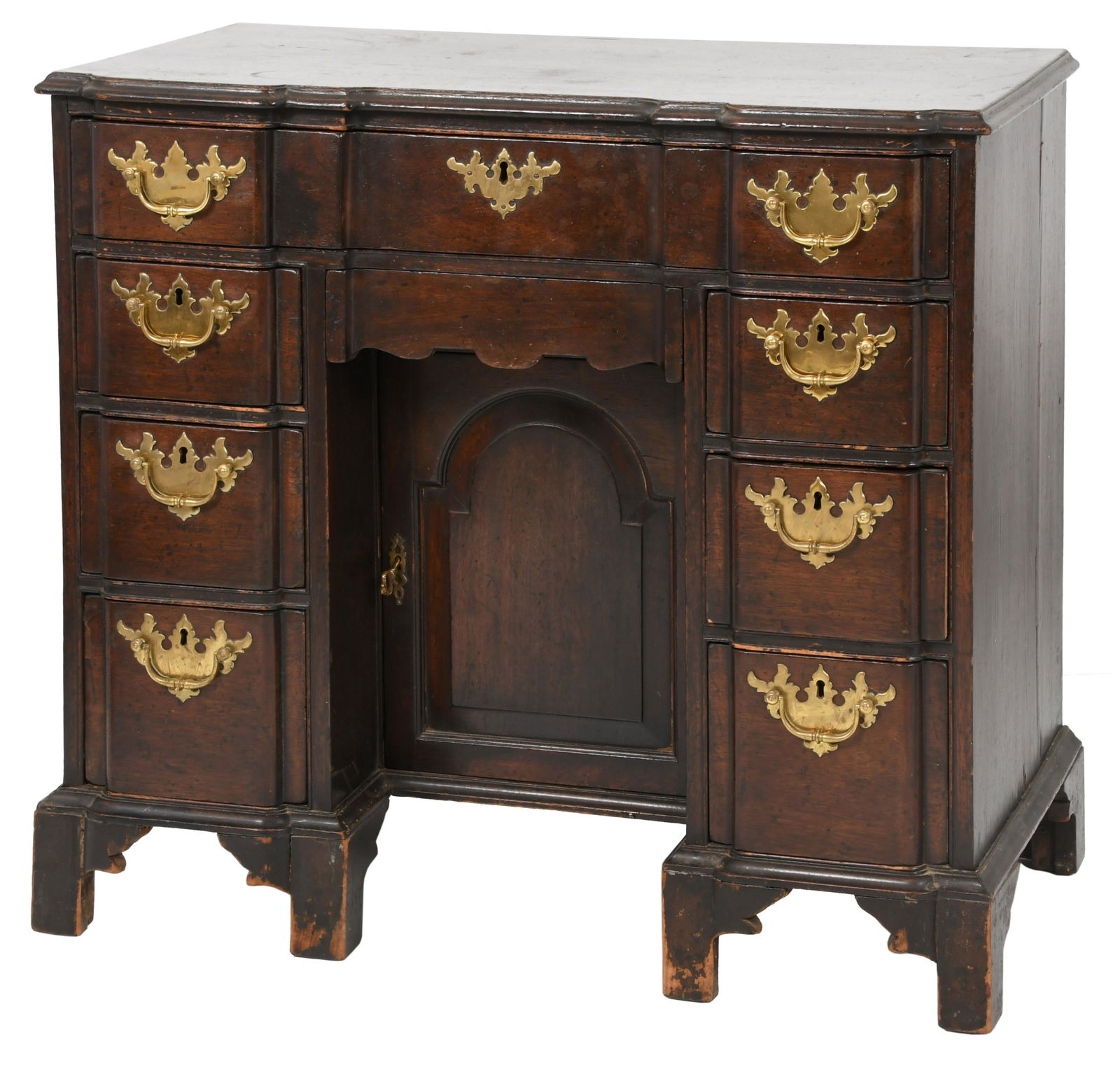 American Chippendale Mahogany Kneehole Desk (1 of 8)