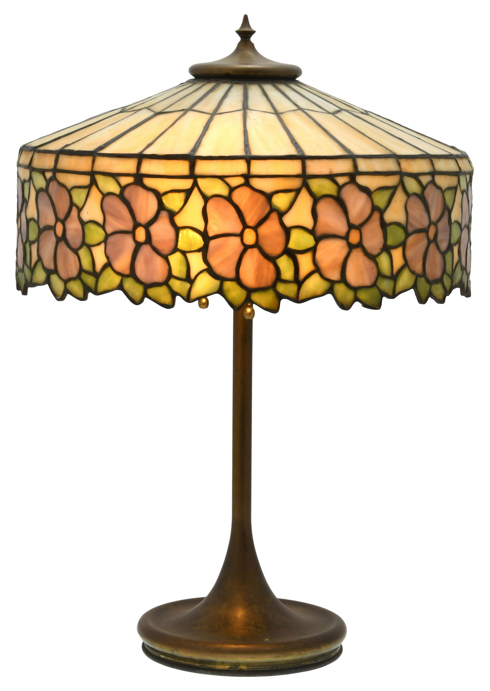 Unique Art Glass & Metal Co. Floral Table Lamp (1 of 8)