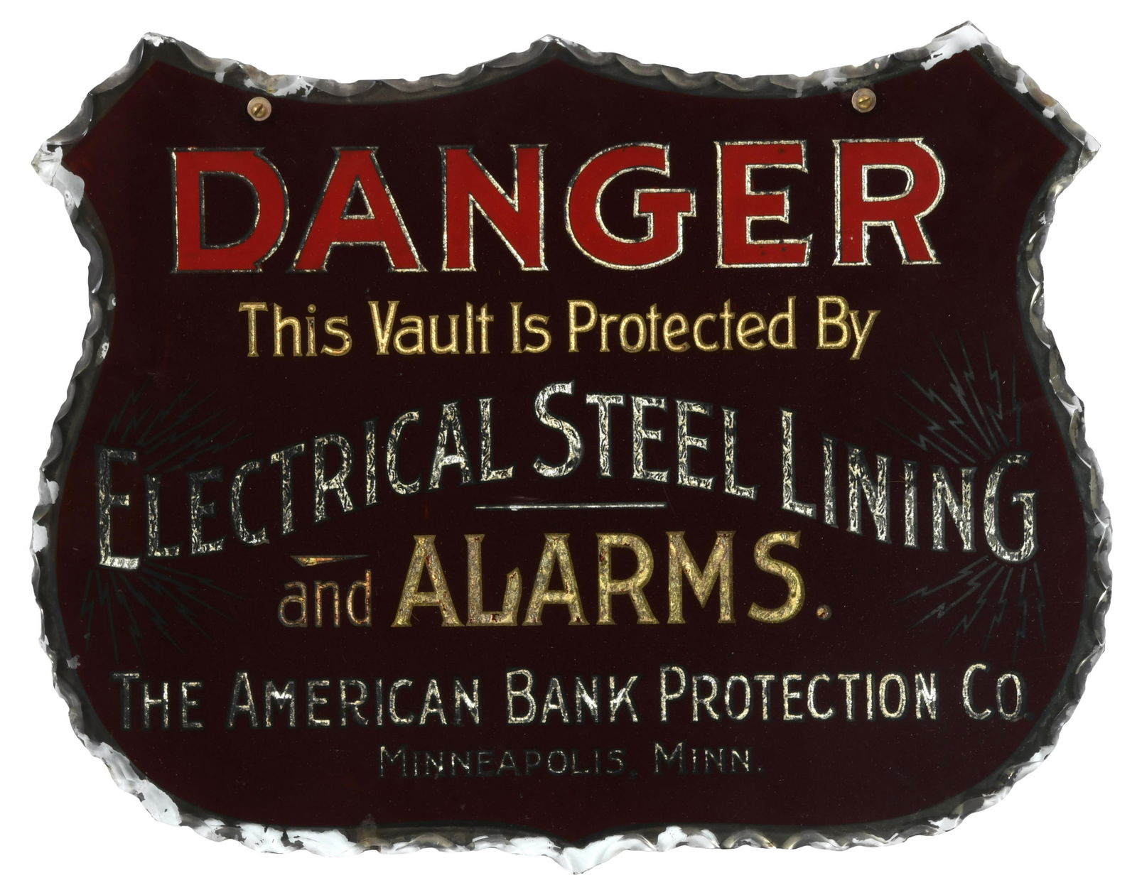 Electrical Steel Lining and Alarms Glass Sign (1 of 6)