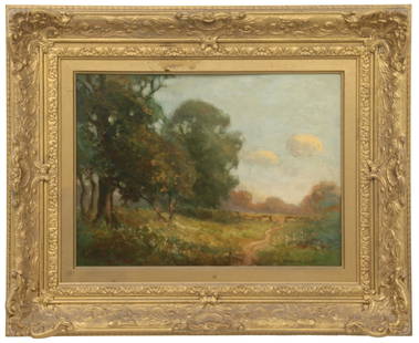 Joseph Rodefer DeCamp (American, 1858-1923): Joseph Rodefer DeCamp (American, 1858-1923) Landscape Scene oil on canvas signed "Joseph-De-Camp" (lower right) 11 x 15 inches (sight) 19 x 23 inches (frame)