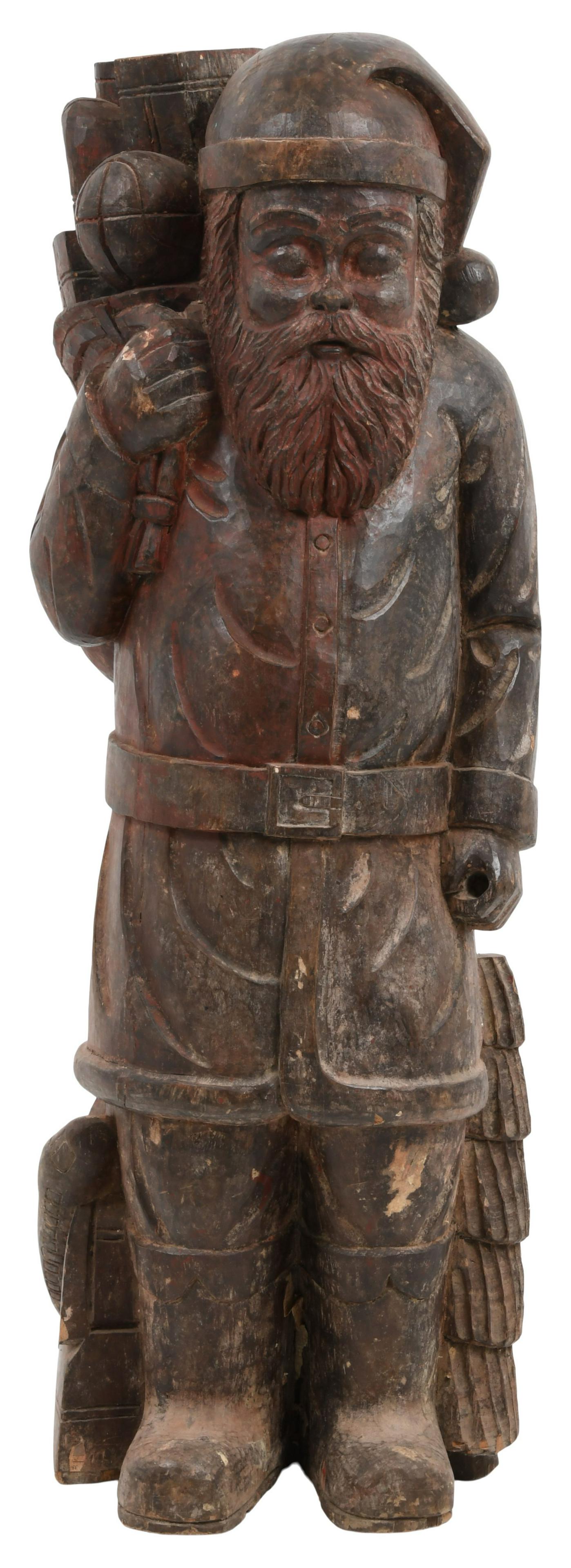 German Carved Wood Santa Claus (1 of 9)