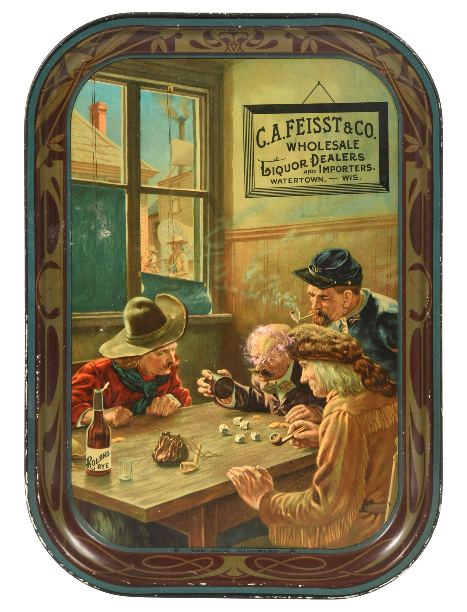 C.A. Feisst & Co. Liquor Dealers Advertising Tray (1 of 6)