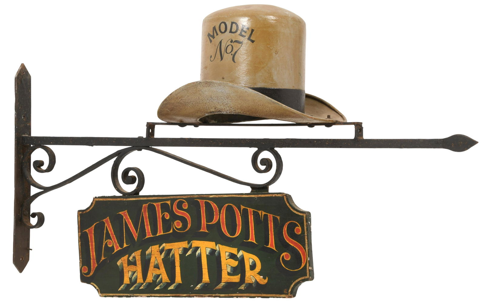 James Potts, Hatter Advertising Sign and Hat (1 of 8)