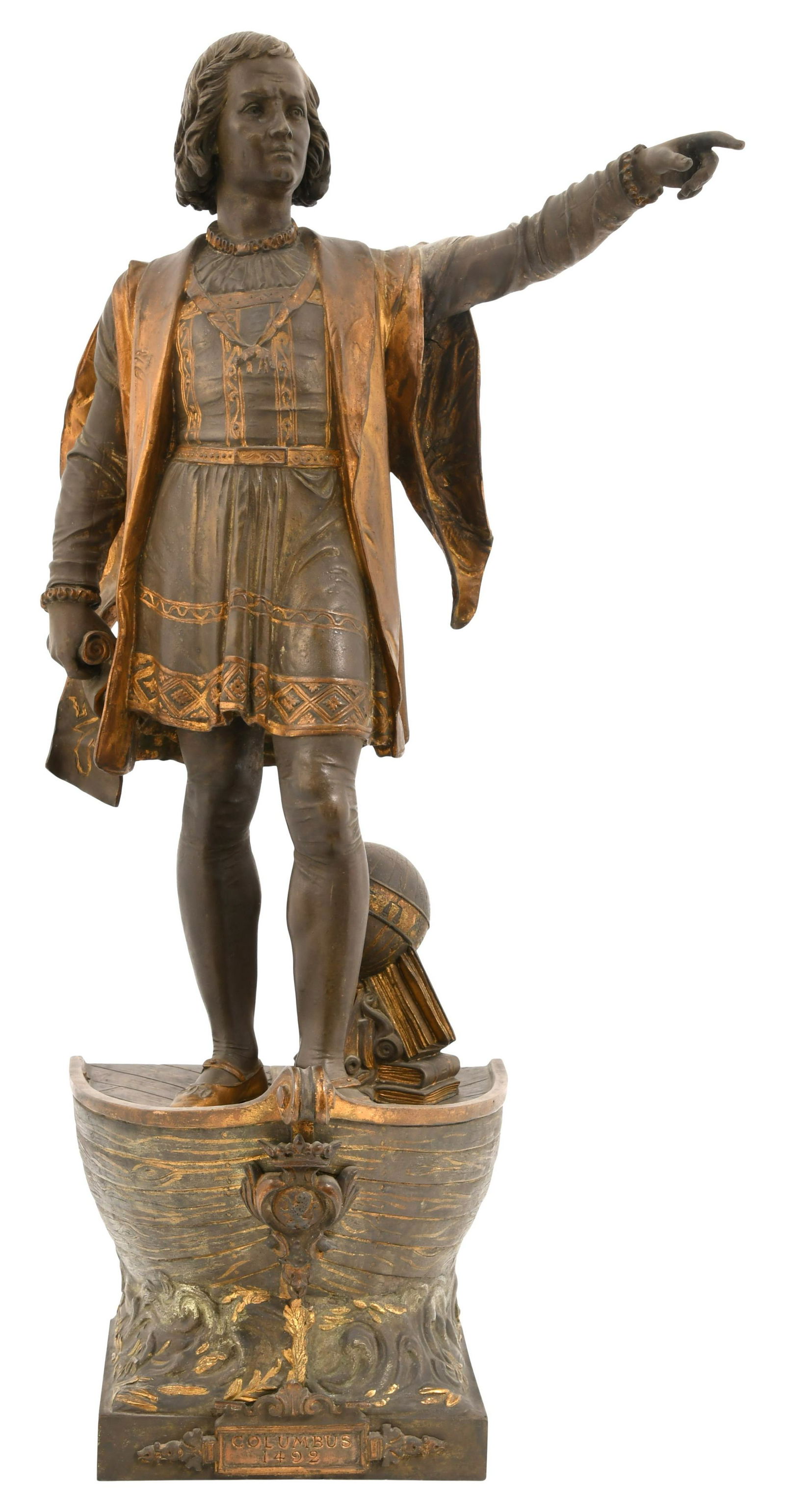 Christopher Columbus Exposition Spelter Statue (1 of 6)