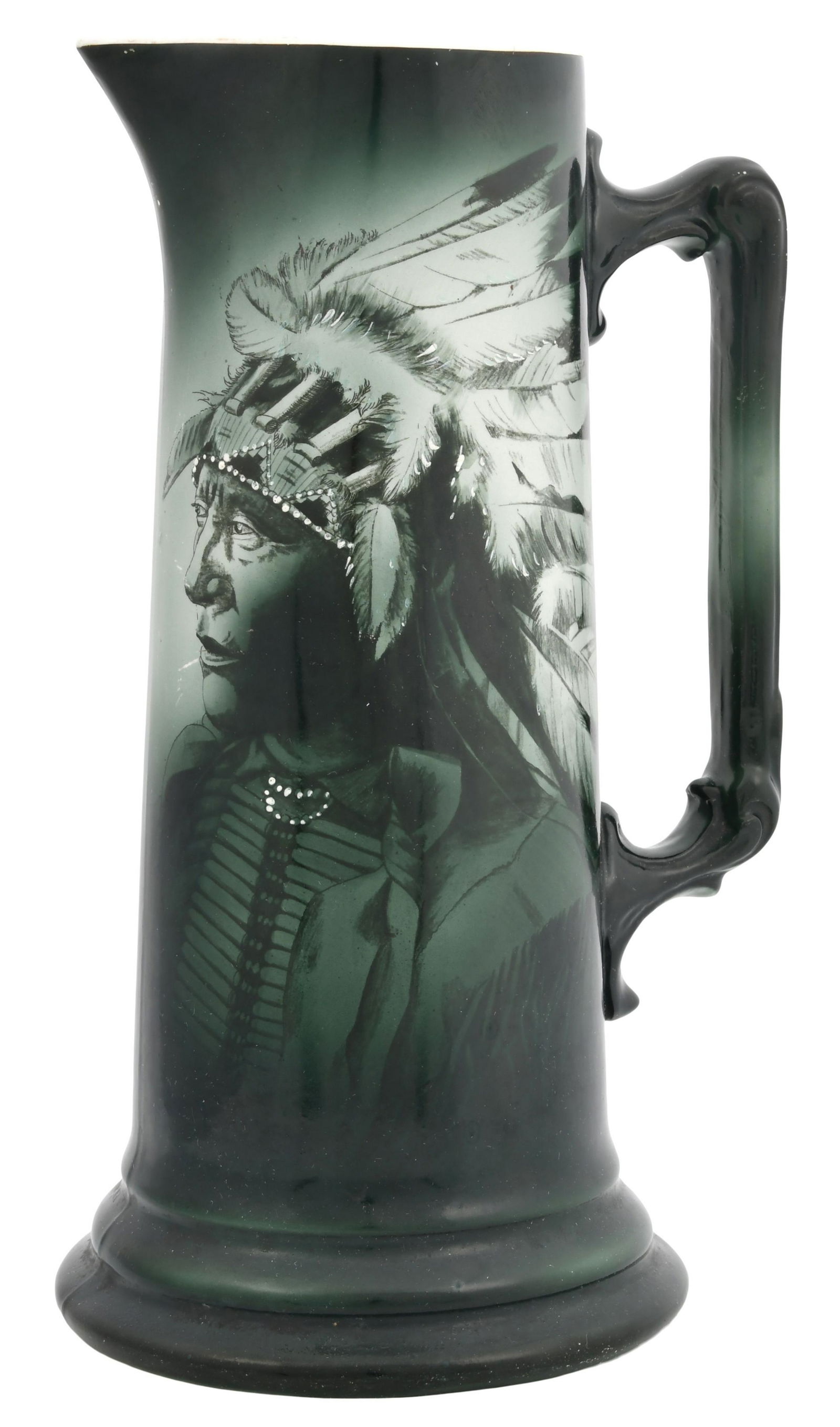 W.H. Tatler Decorating Co. Pottery Indian Pitcher (1 of 5)