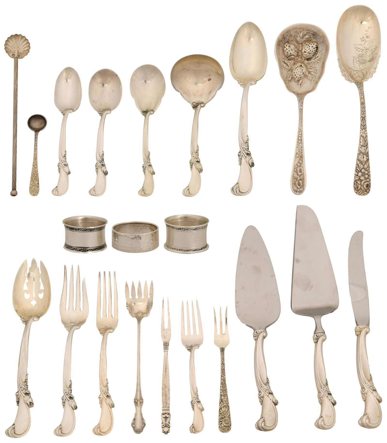 Sterling Silver Flatware Set with Odd Pieces (1 of 10)