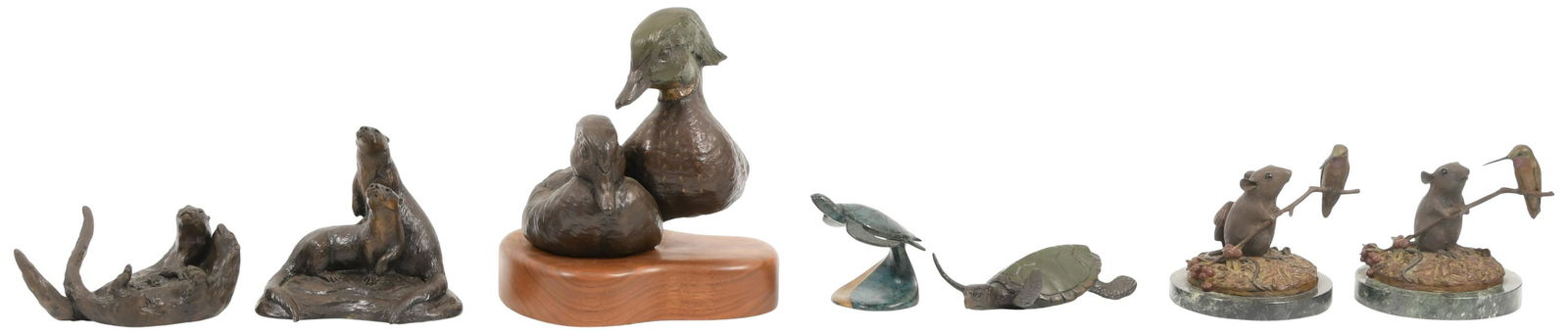 Group of Seven Contemporary Bronze Sculptures (1 of 14)