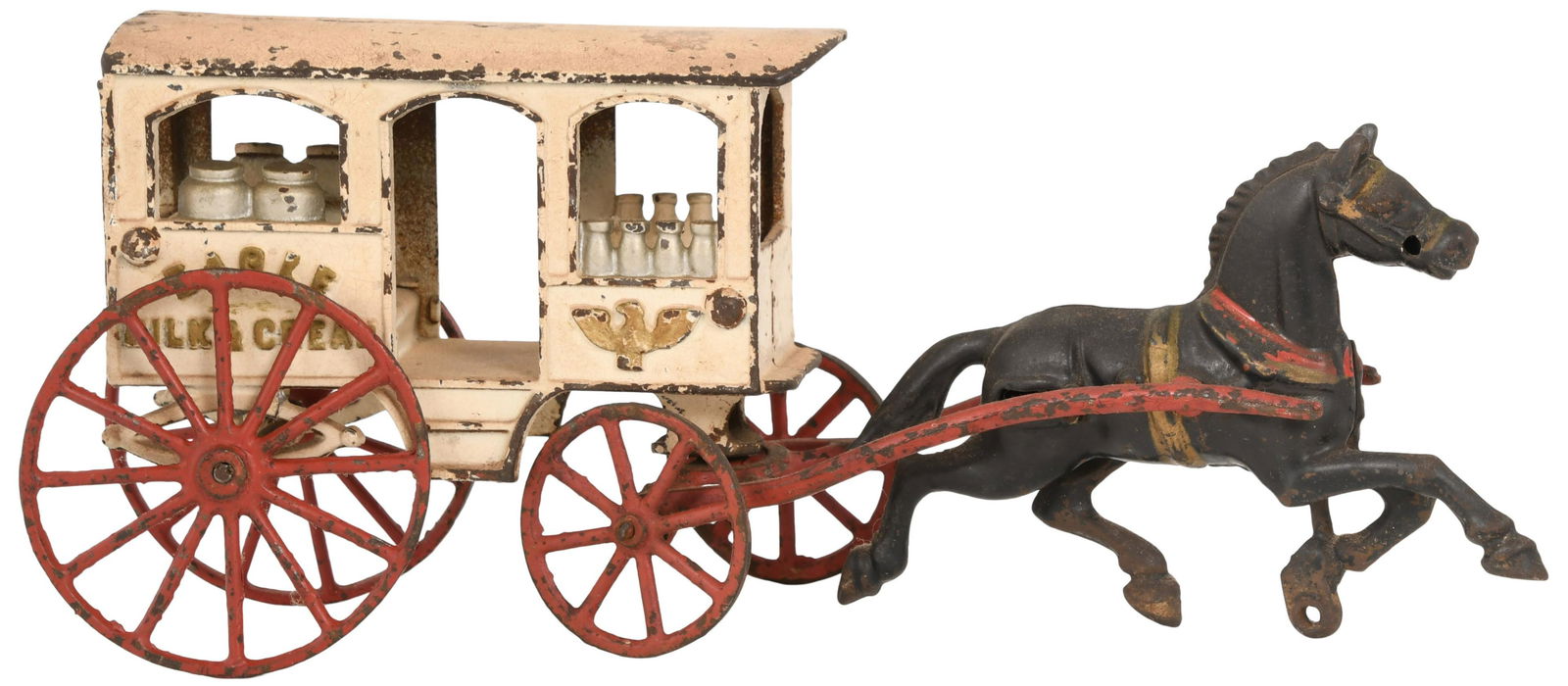 Hubley Cast Iron "Eagle Milk & Cream" Wagon (1 of 7)