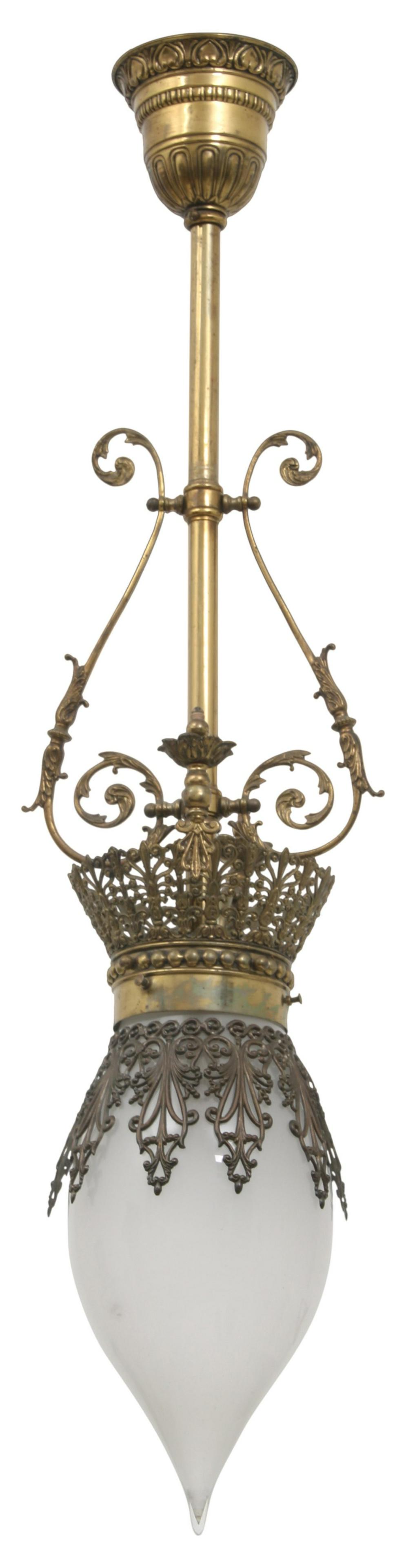 American Brass Hanging Hall Lamp (1 of 11)