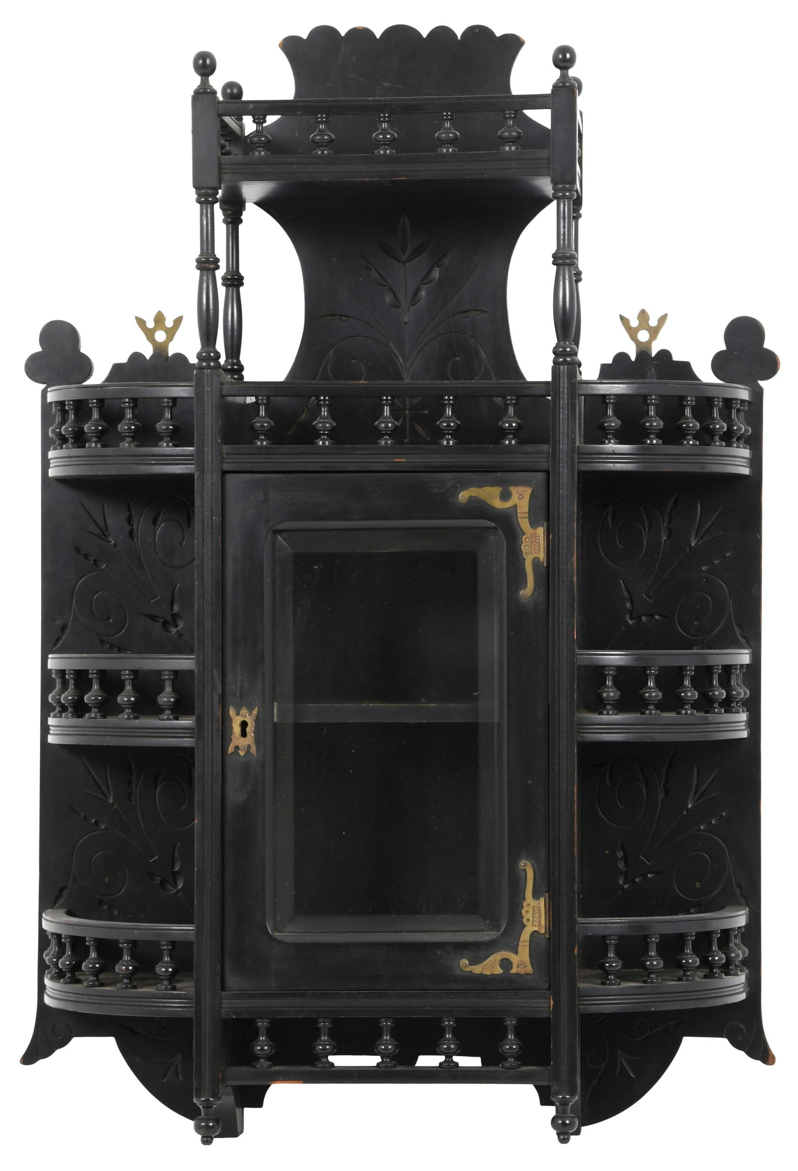 American Ebonized Wall Cabinet (1 of 6)