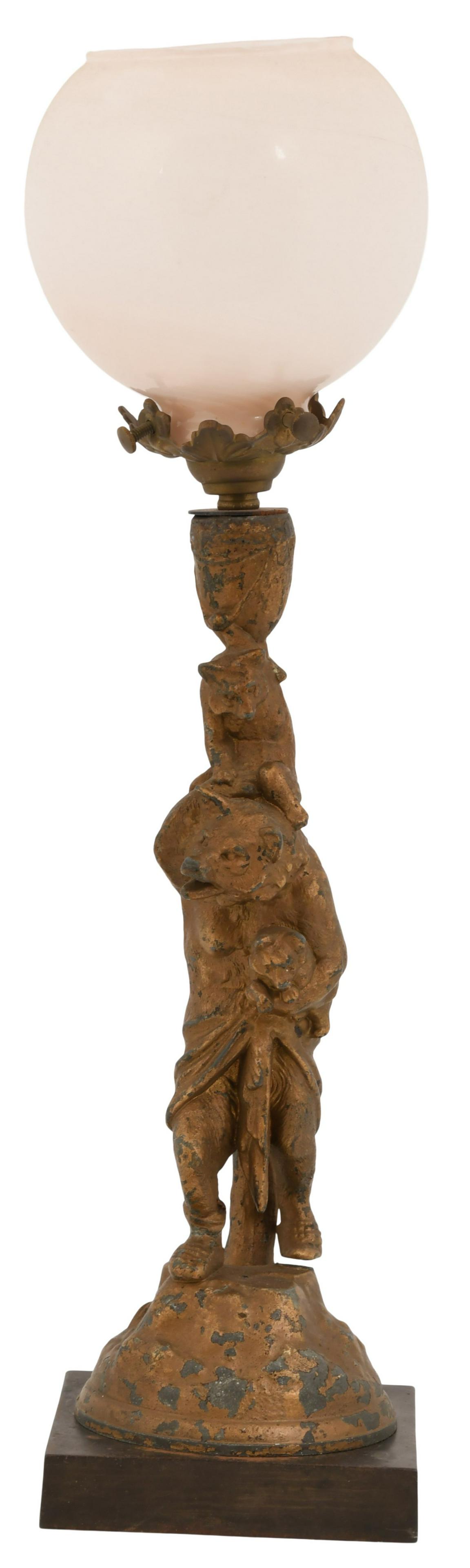 American Gilt Metal Gas Cigar Lighter with Bears (1 of 8)