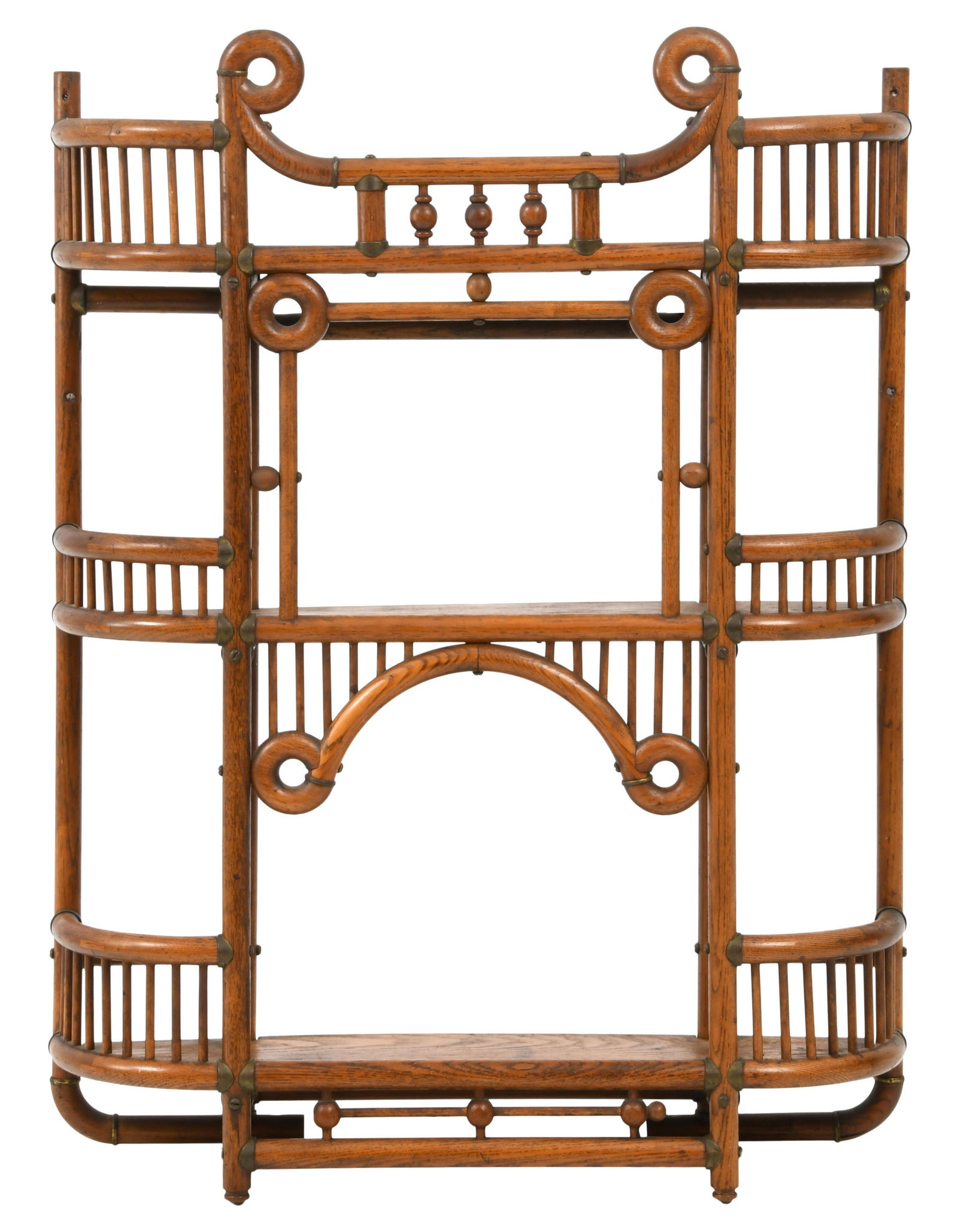 American Oak Stick & Ball Wall Shelf (1 of 6)