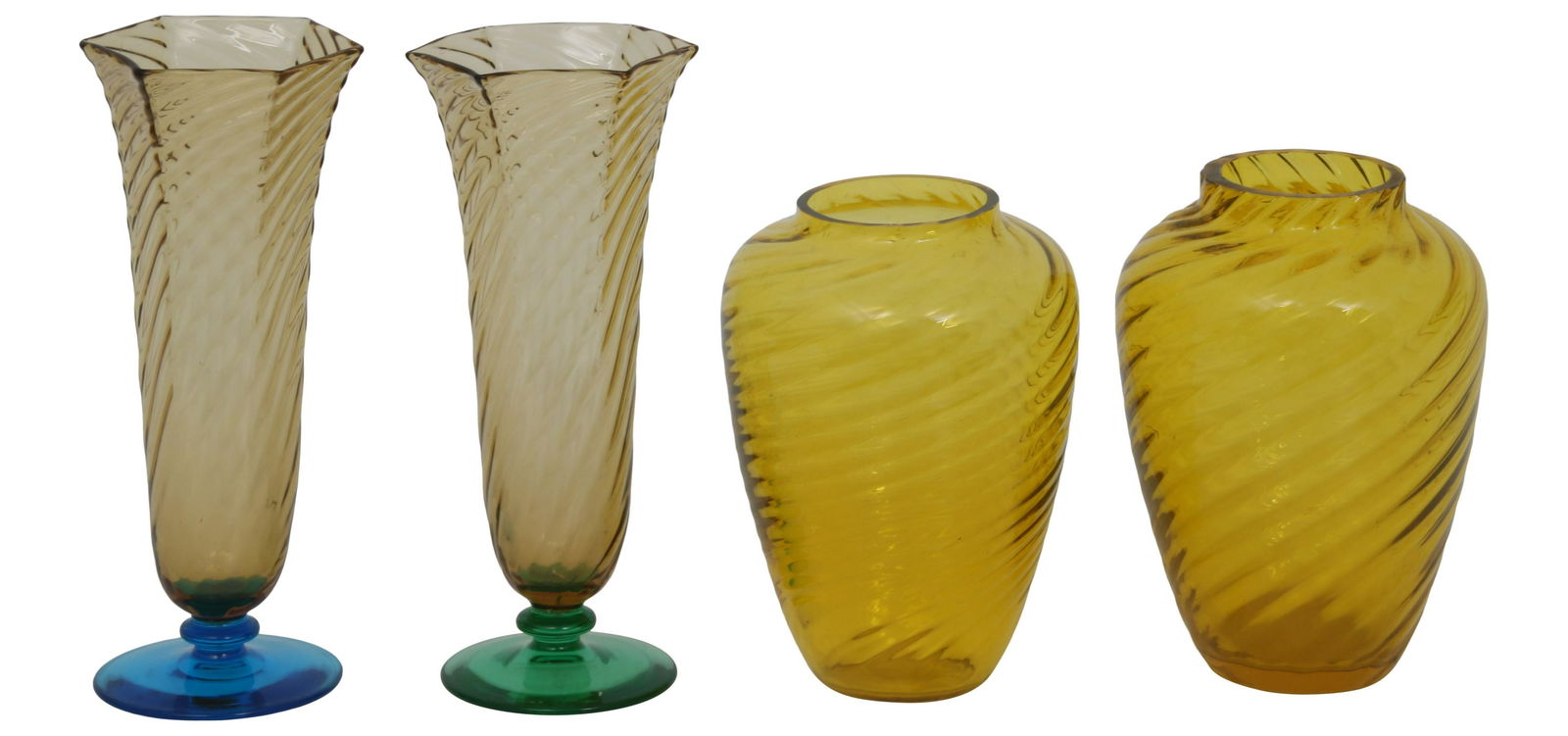 Group of Four Steuben Glass Vases (1 of 6)