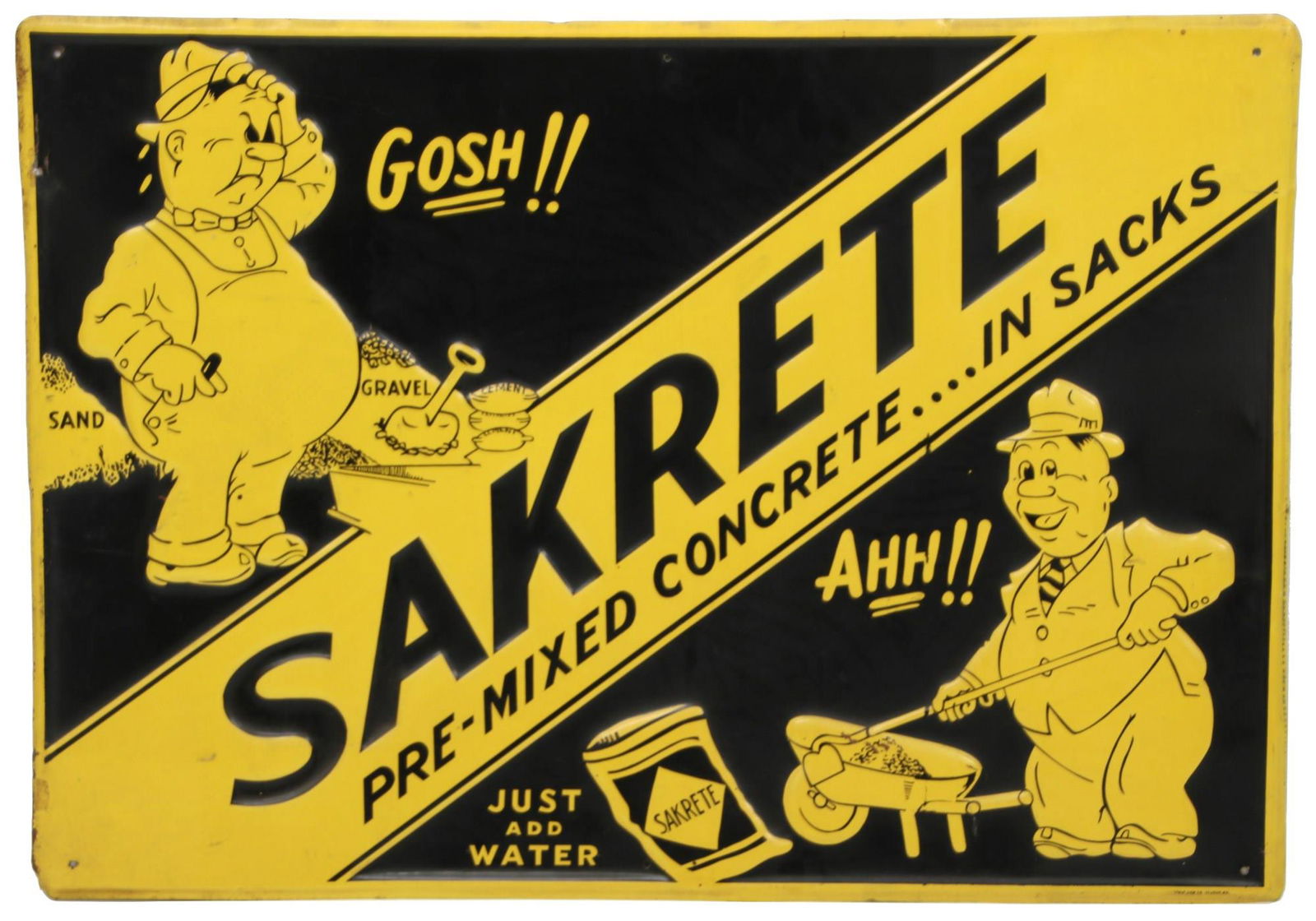 Sakrete Concrete Tin Advertising Sign (1 of 5)