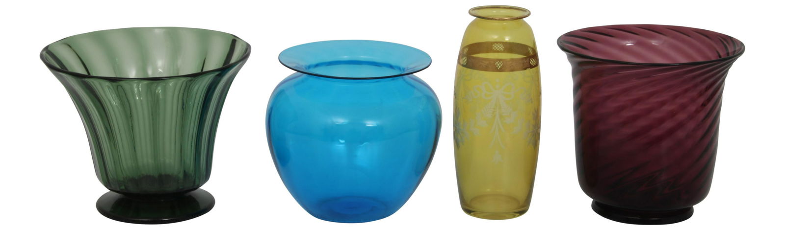Group of Four Steuben Glass Vases (1 of 6)