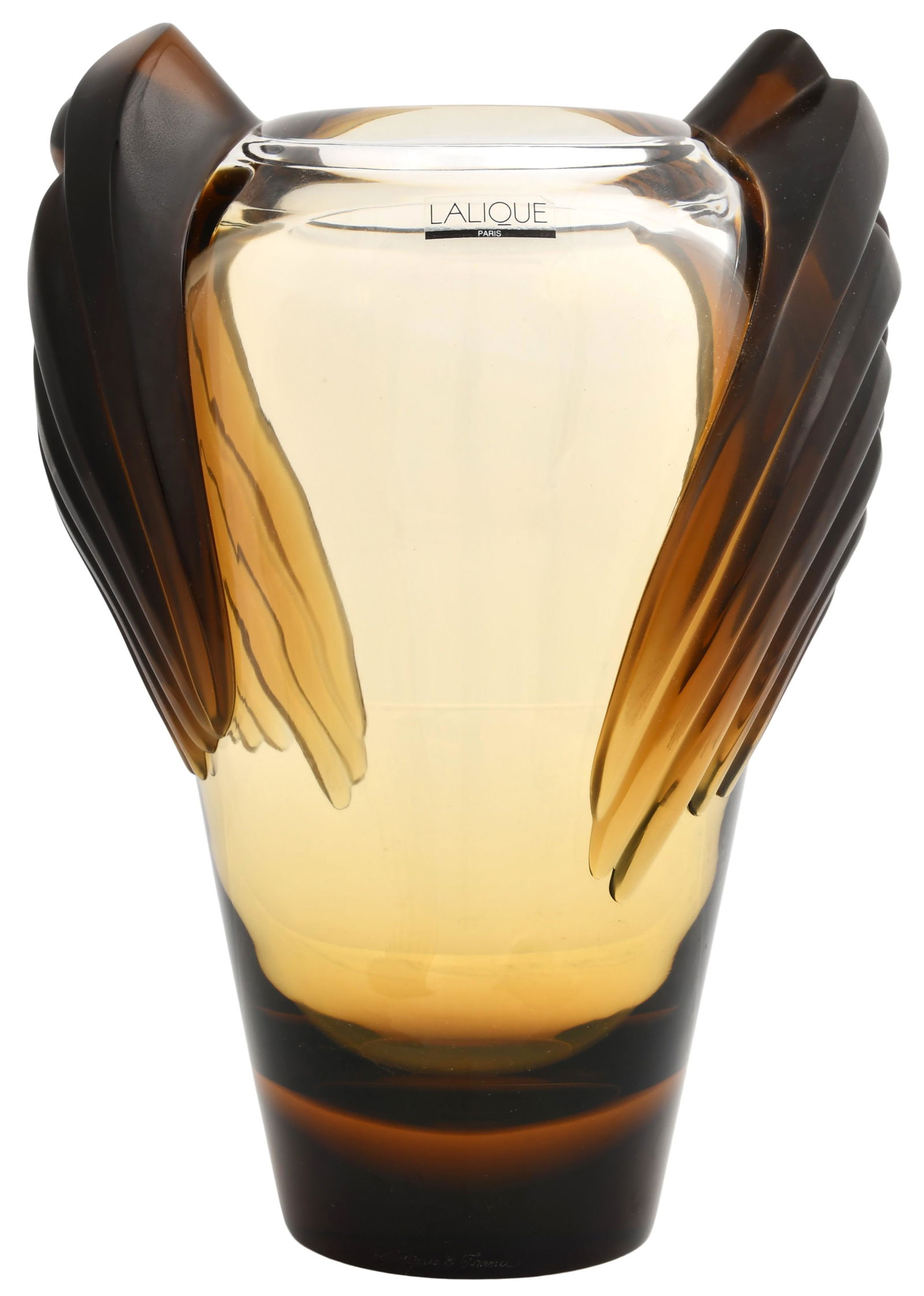 René Lalique Amber Crystal "Marrakech" Vase (1 of 5)