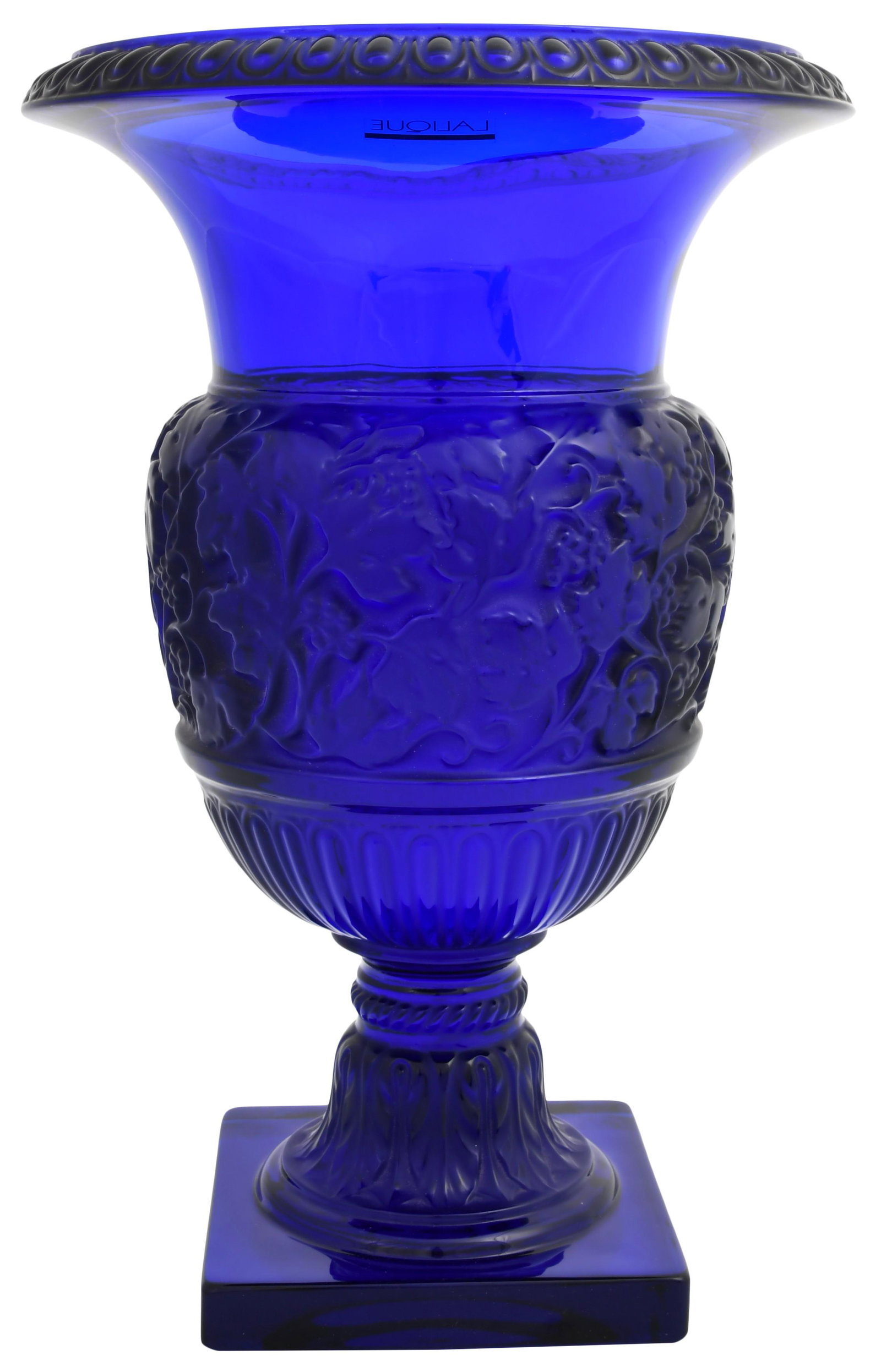 René Lalique Blue Crystal "Versailles" Urn (1 of 6)