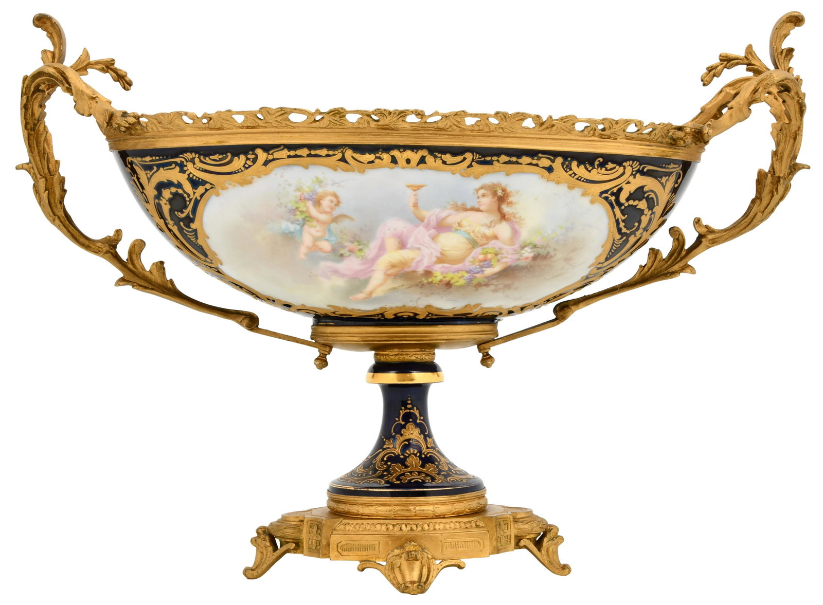 Sèvres Style Gilt Bronze Mounted Porcelain Centerpiece (1 of 9)