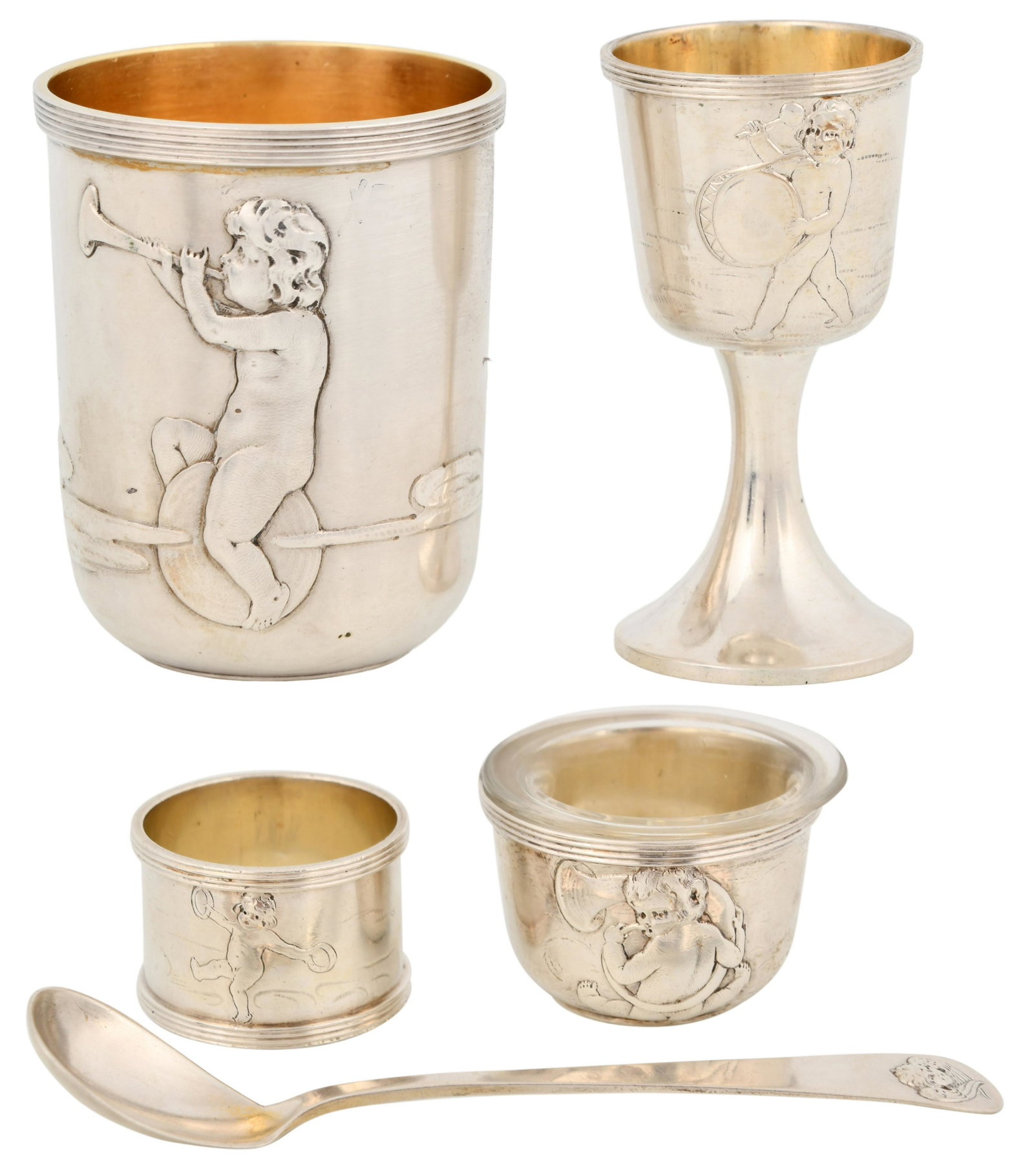 Strube & Sohn, Leipzig, 800 Silver Communion Set (1 of 8)