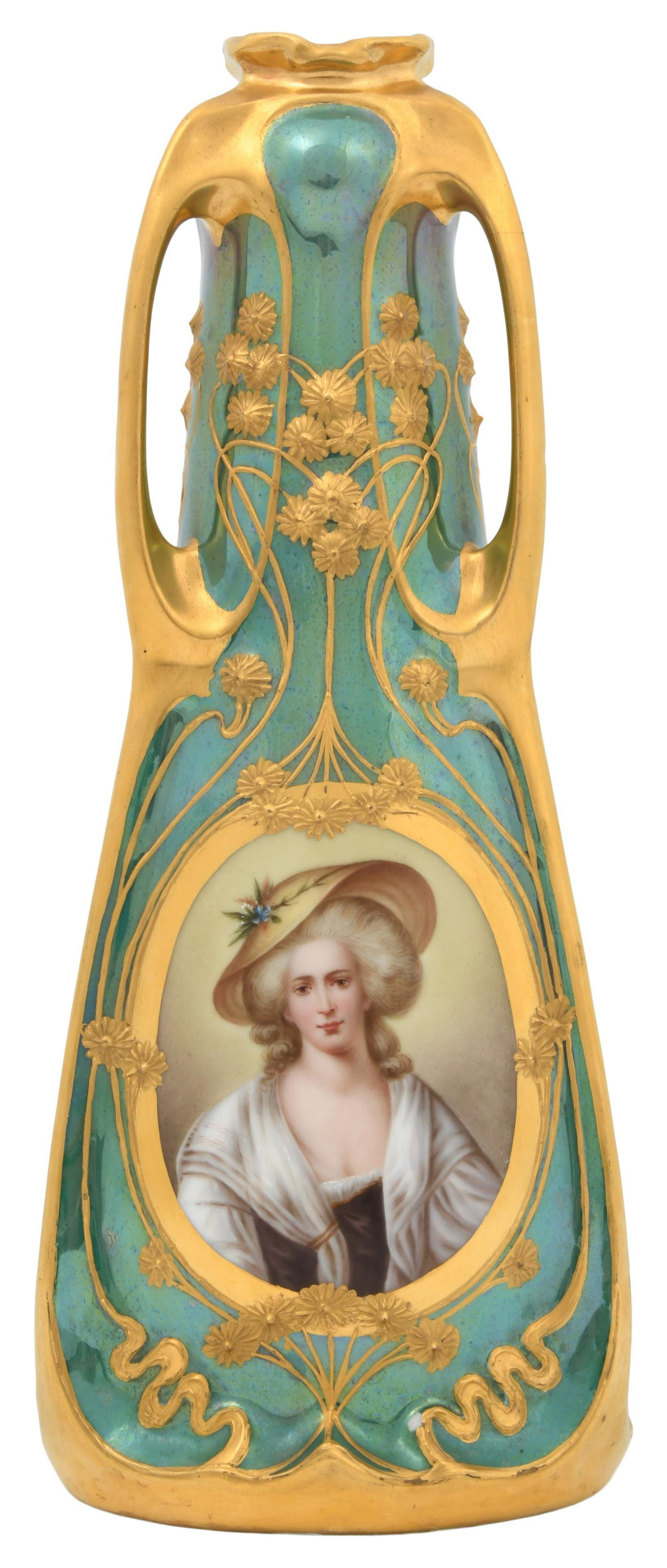 Richard Klemm, Dresden, Porcelain Portrait Vase (1 of 6)