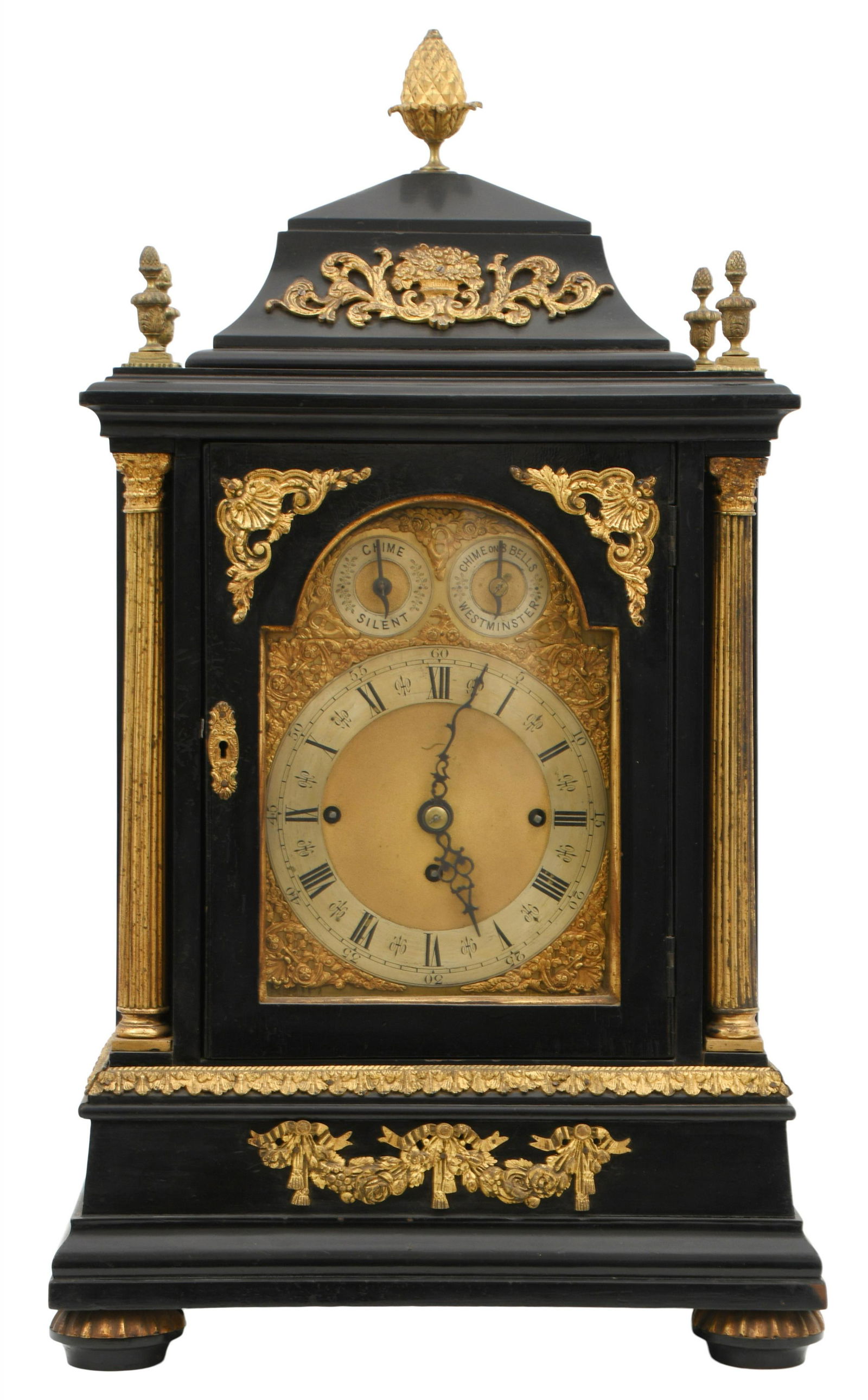 English Triple Fusee Bracket Clock (1 of 11)