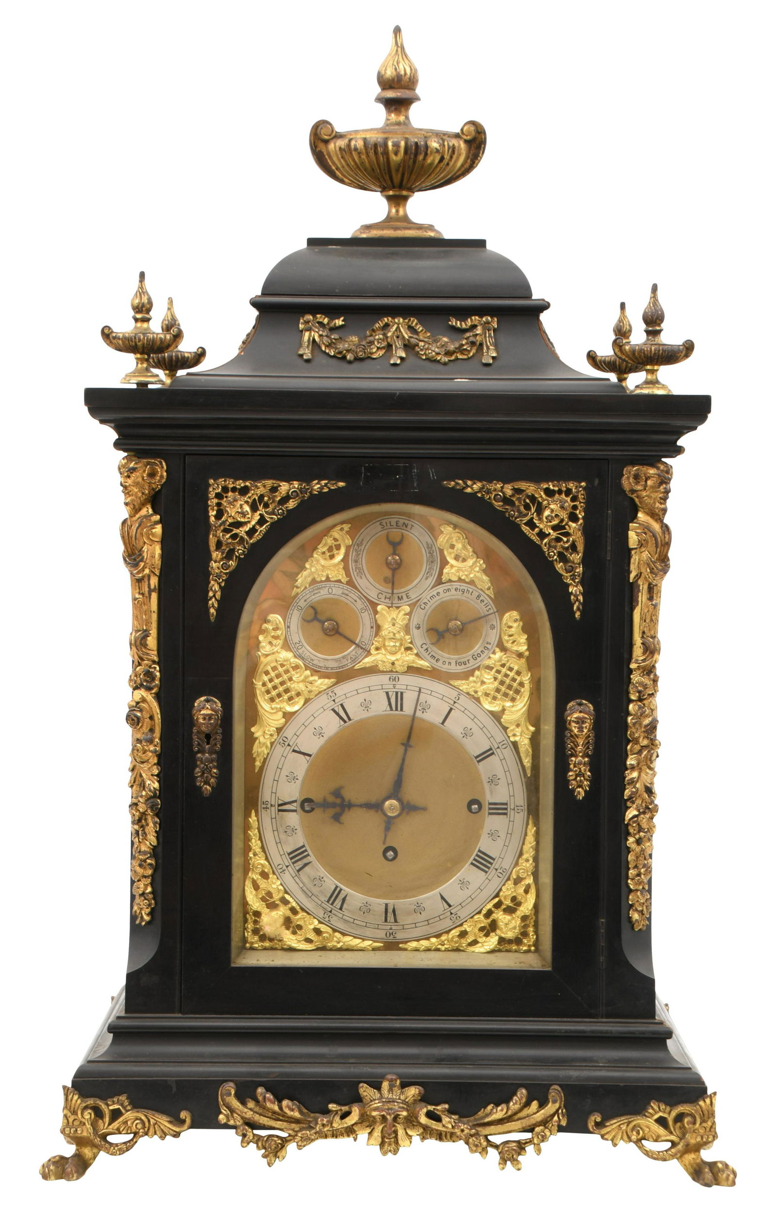 German Triple Fusee Bracket Clock by Winterhalder & (1 of 10)