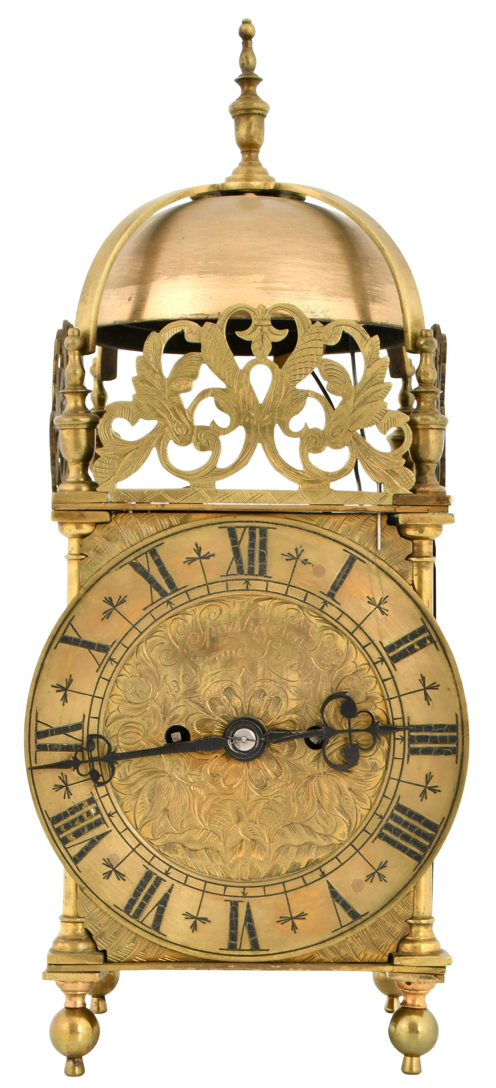 English Double Fusee Quarter Striking Lantern Clock (1 of 7)