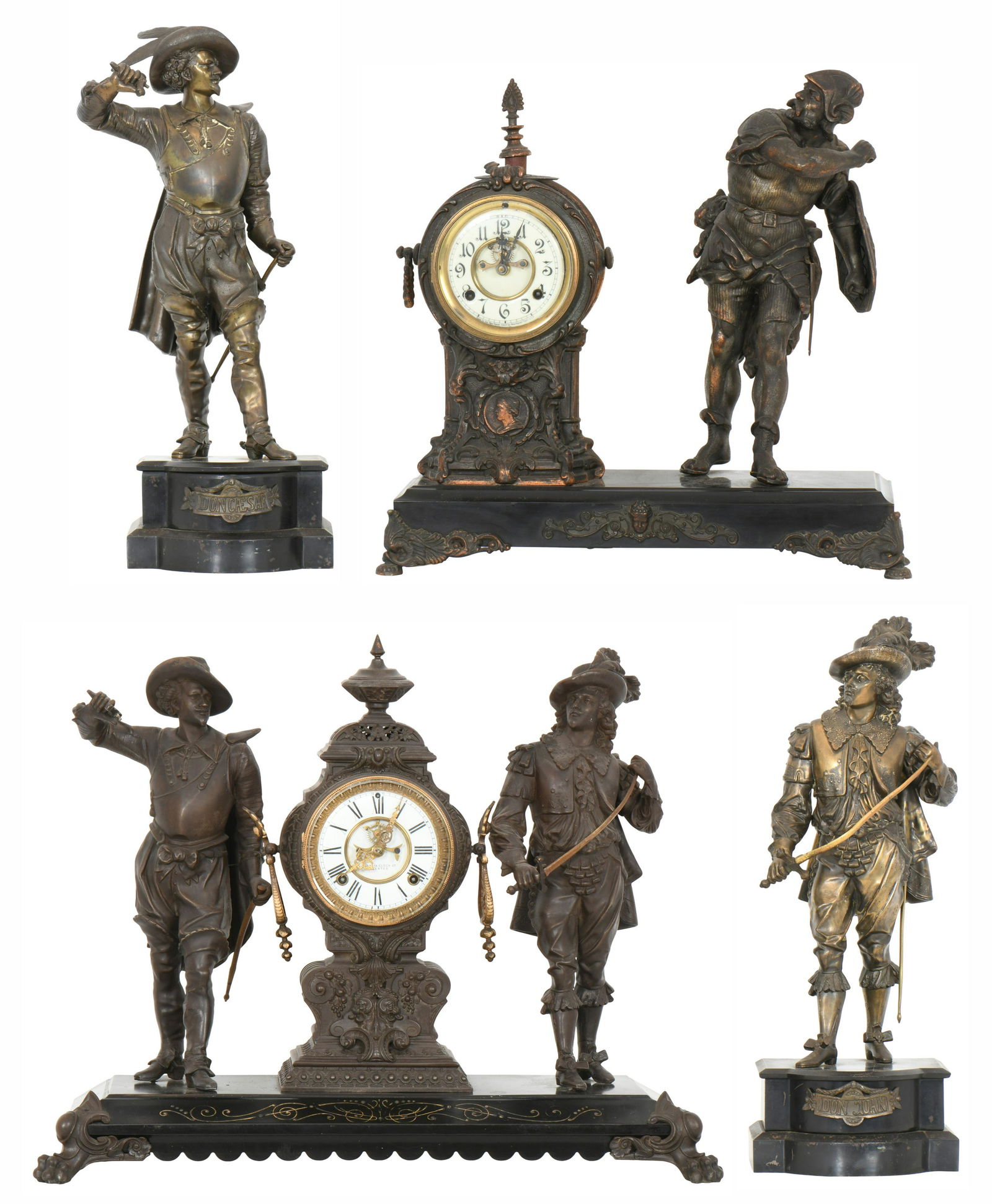 Group of Ansonia & New Haven Statues & Clocks (1 of 19)